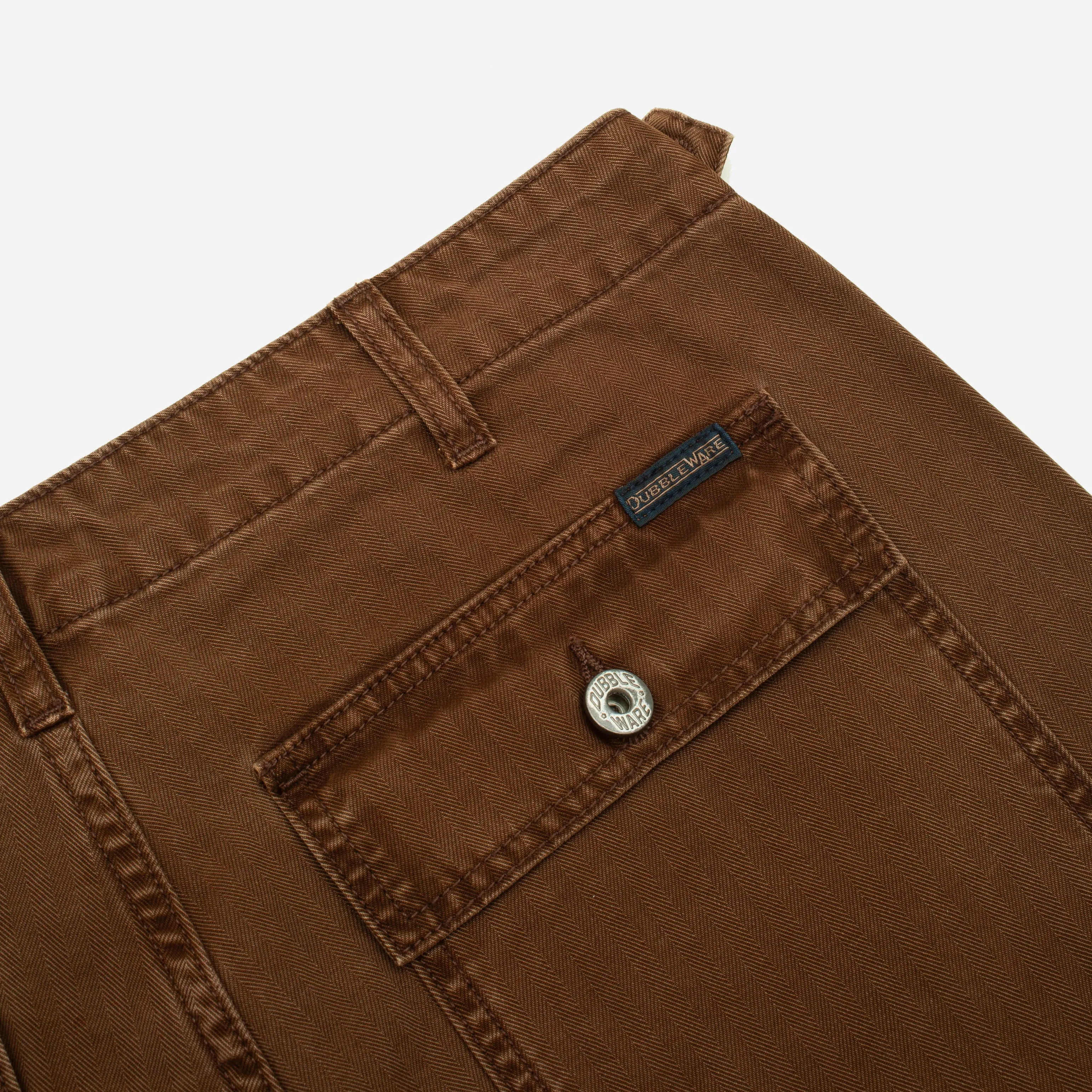 HERRINGBONE FATIGUE PANT - BROWN sold by Dubbleware product image thumbnail 4