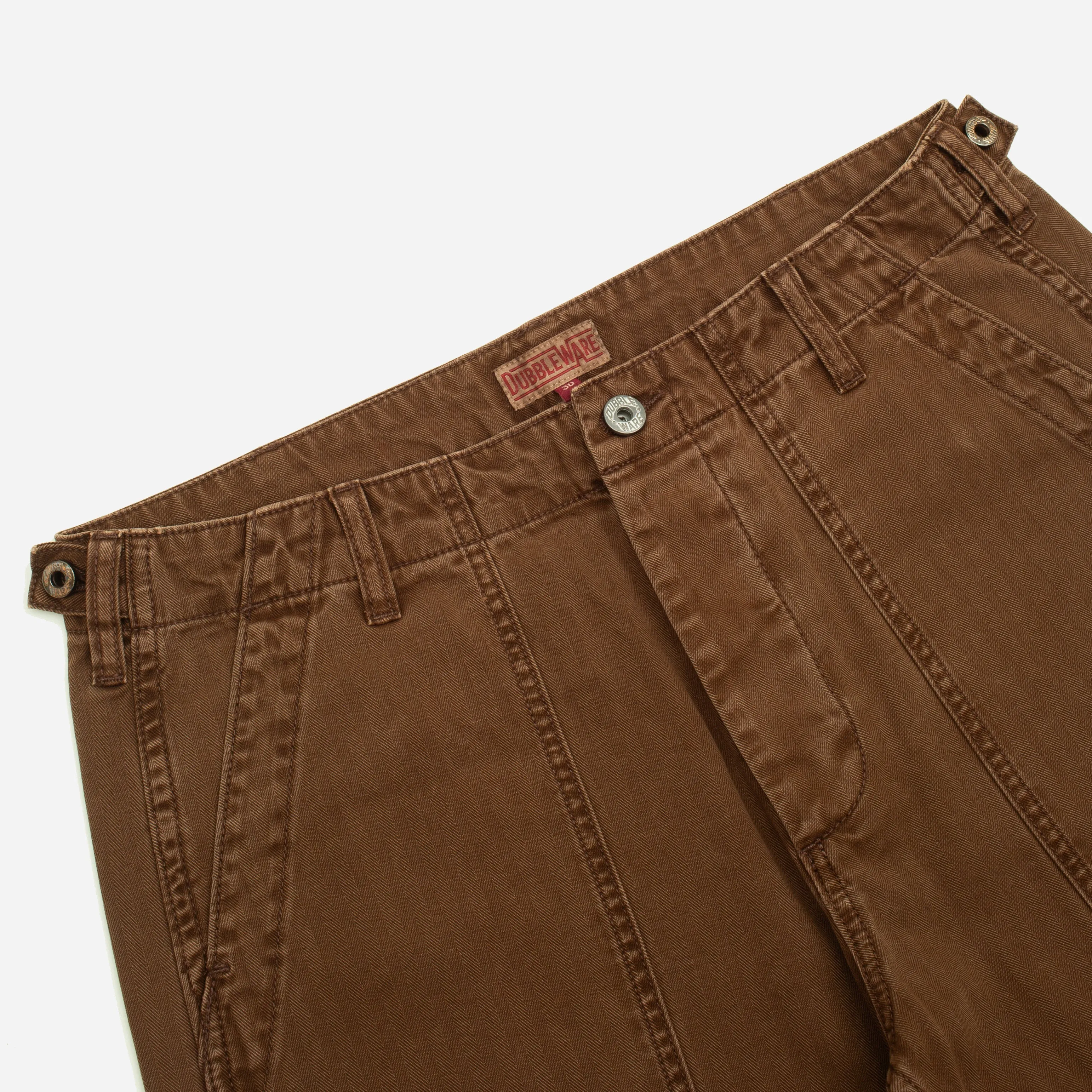 HERRINGBONE FATIGUE PANT - BROWN sold by Dubbleware product image thumbnail 5