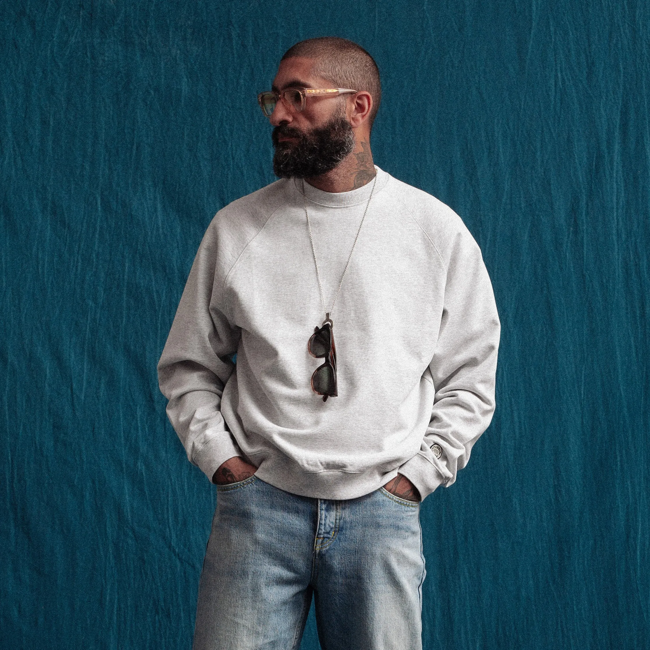 CREW SWEATSHIRT - ASH GREY HEATHER sold by Dubbleware product image thumbnail 2