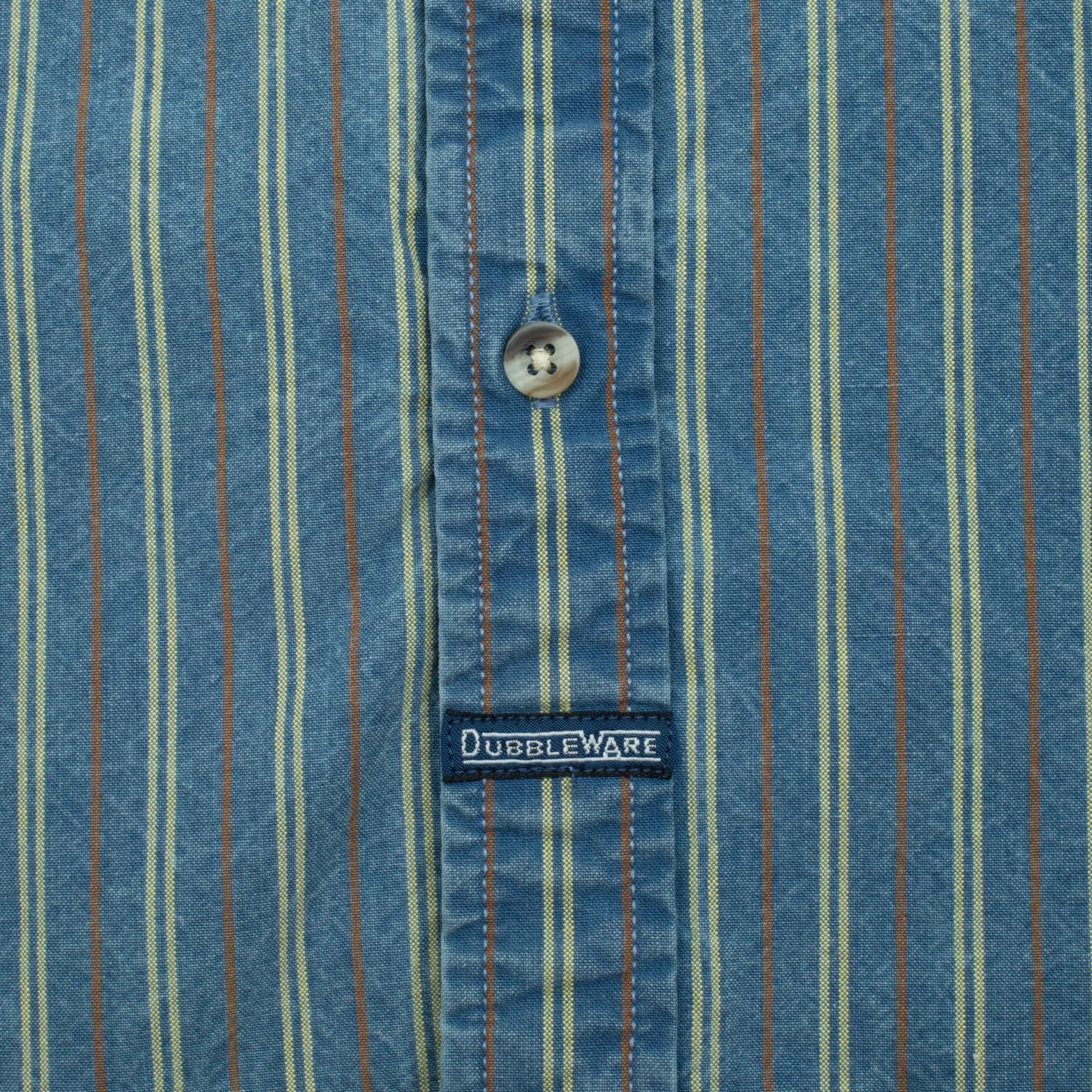 VINTAGE B.D STRIPED DENIM SHIRT - WASHED BLUE sold by Dubbleware product image thumbnail 5