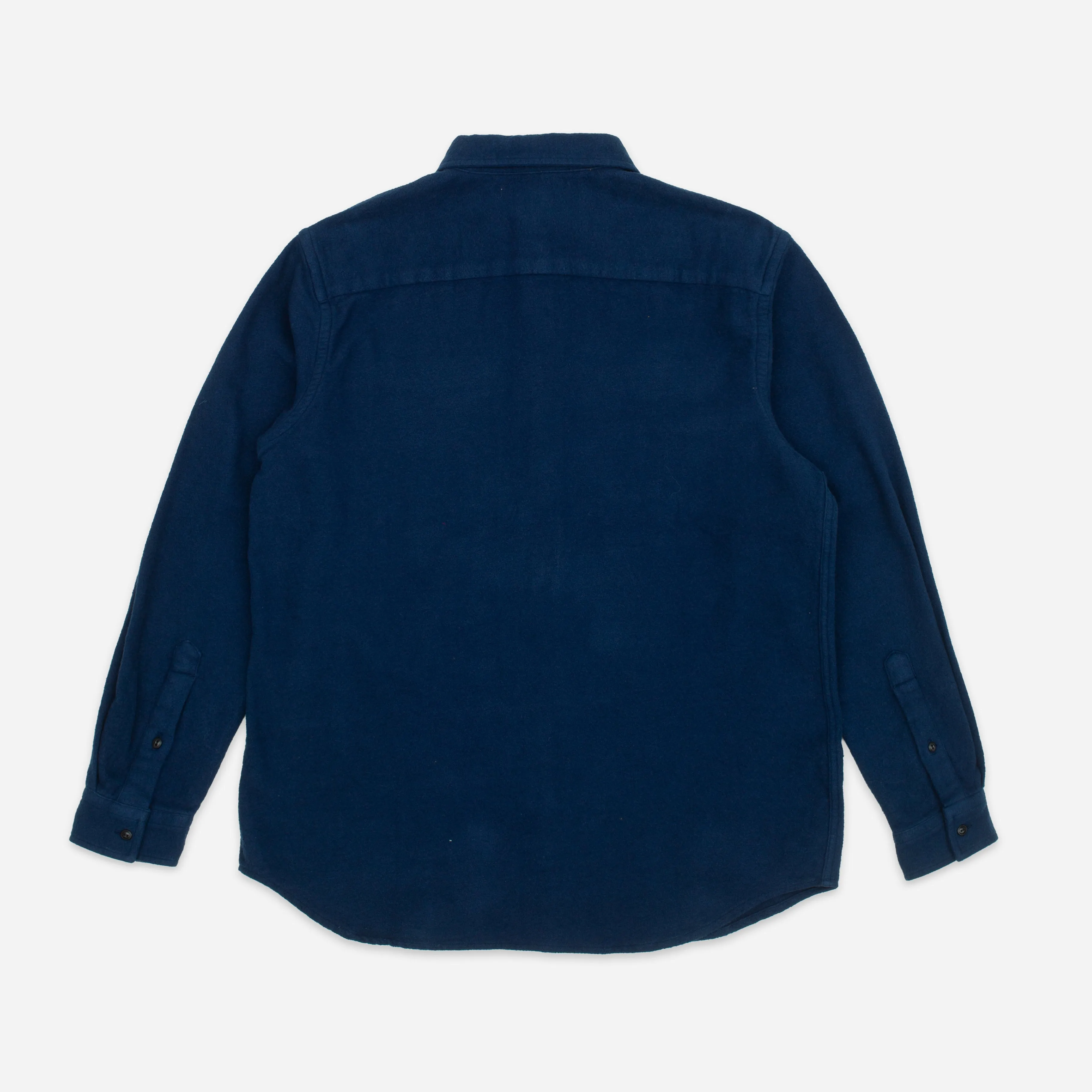 NOTCHED POCKET HEAVY FLANNEL OVERSHIRT - NAVY sold by Dubbleware product image thumbnail 3
