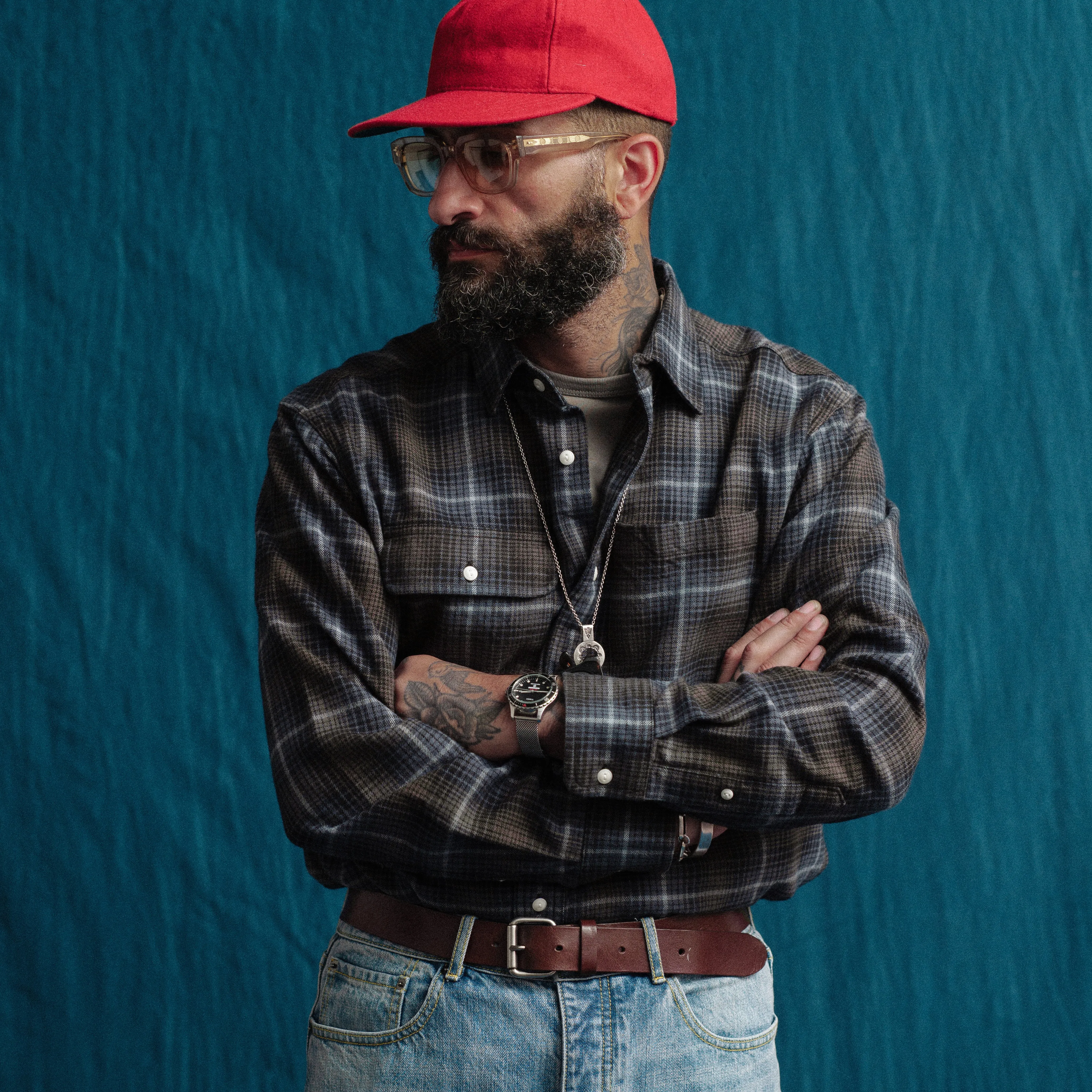 HERITAGE CHECK WORK SHIRT - BROWN/GREEN sold by Dubbleware product image thumbnail 2