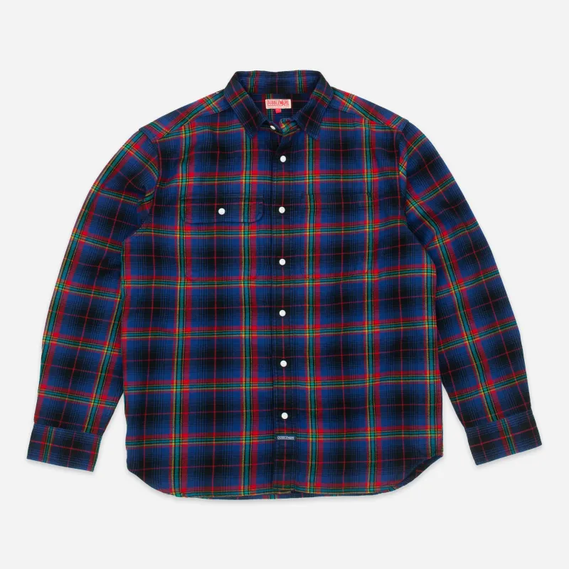 HERITAGE CHECK WORK SHIRT - BLUE/RED-MIX sold by Dubbleware
