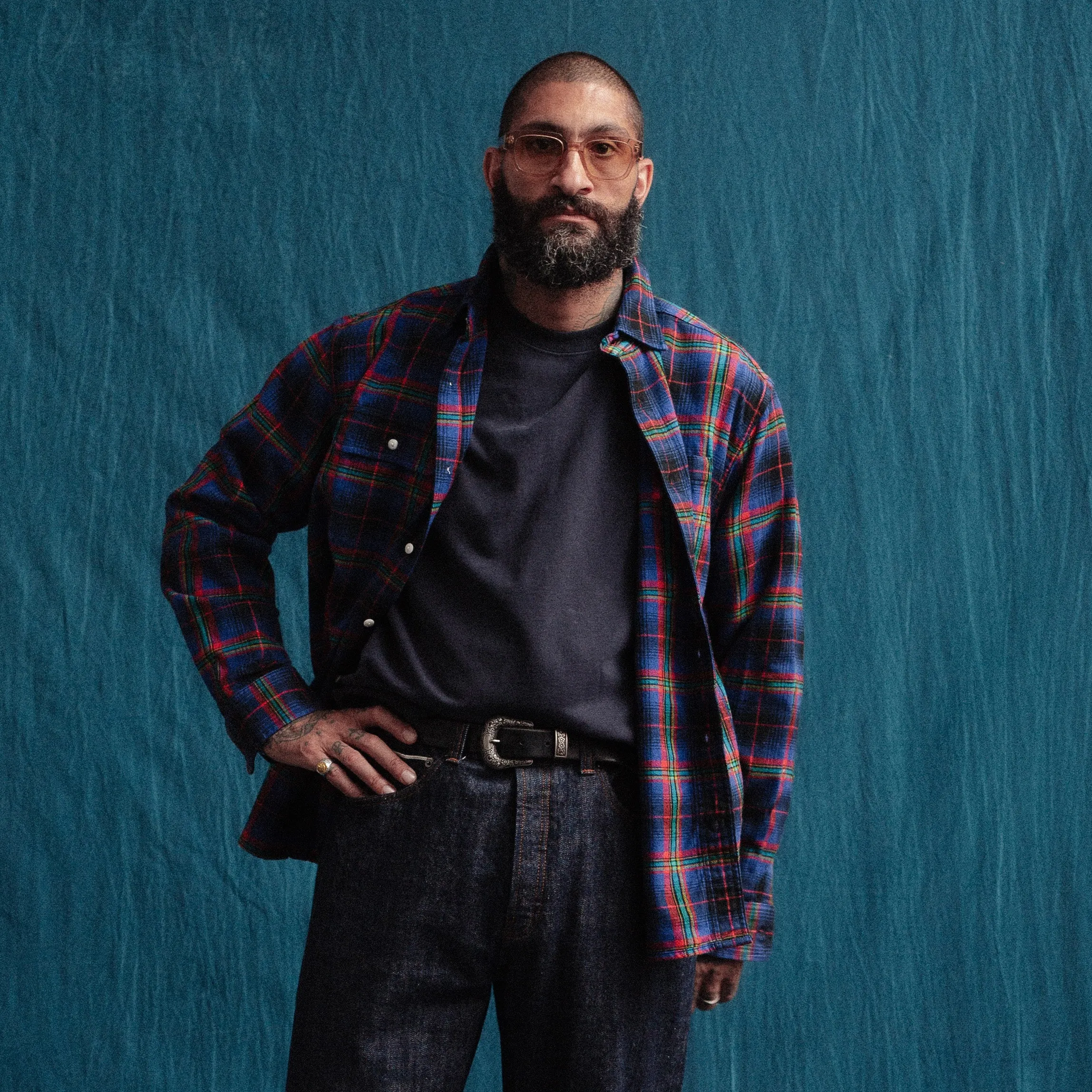 HERITAGE CHECK WORK SHIRT - BLUE/RED-MIX sold by Dubbleware product image thumbnail 2