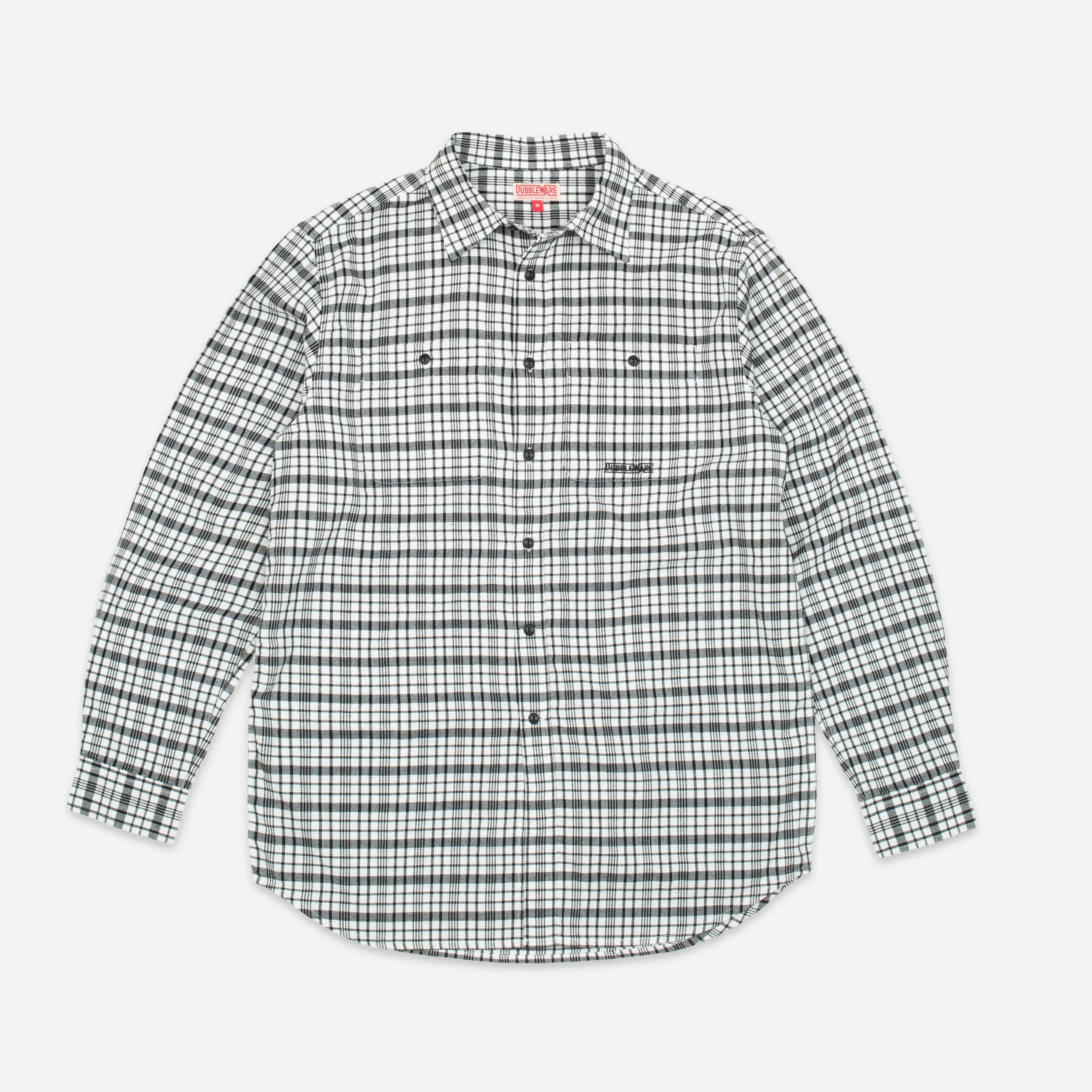 POP CHECK SHIRT - WHITE/BLACK sold by Dubbleware