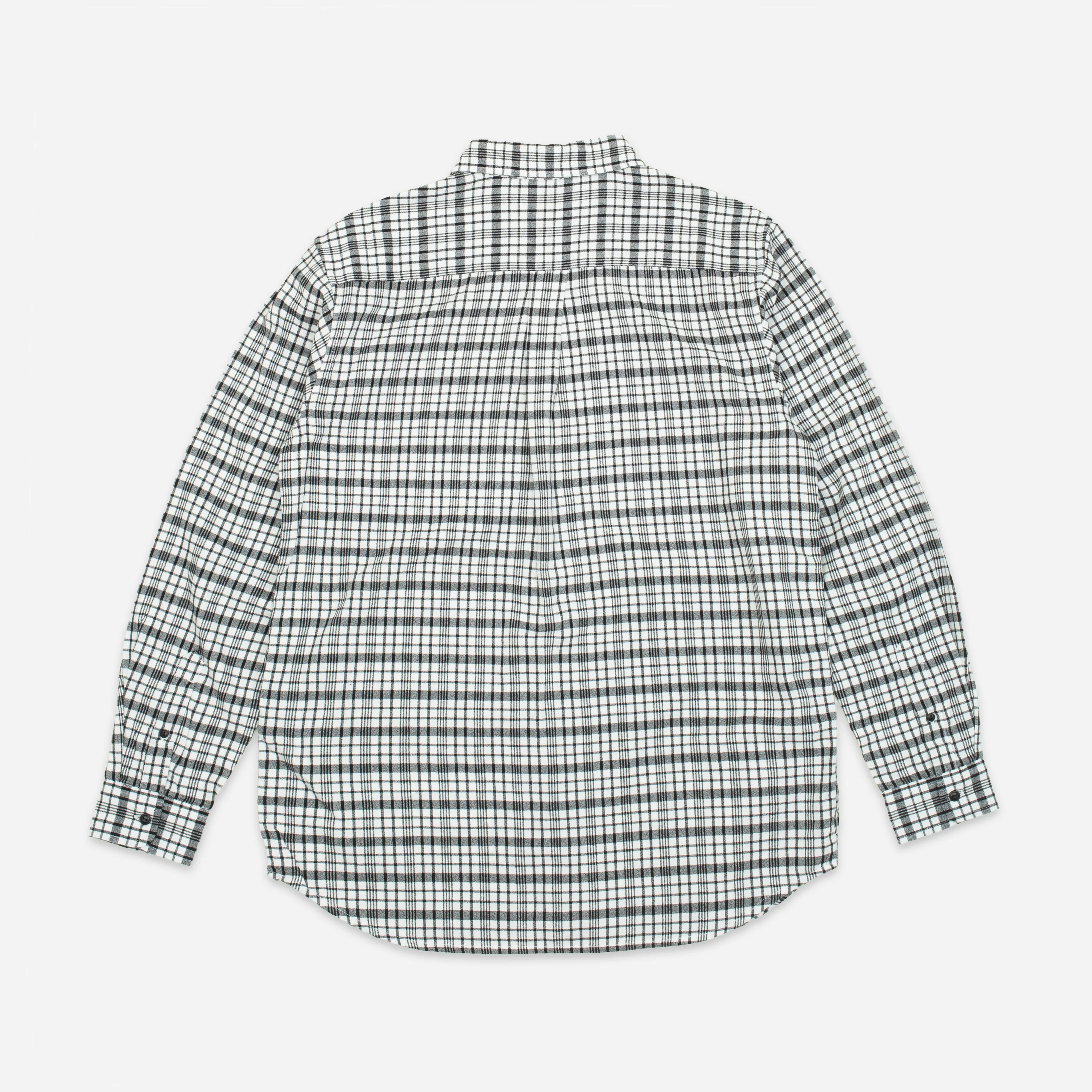 POP CHECK SHIRT - WHITE/BLACK sold by Dubbleware product image thumbnail 3