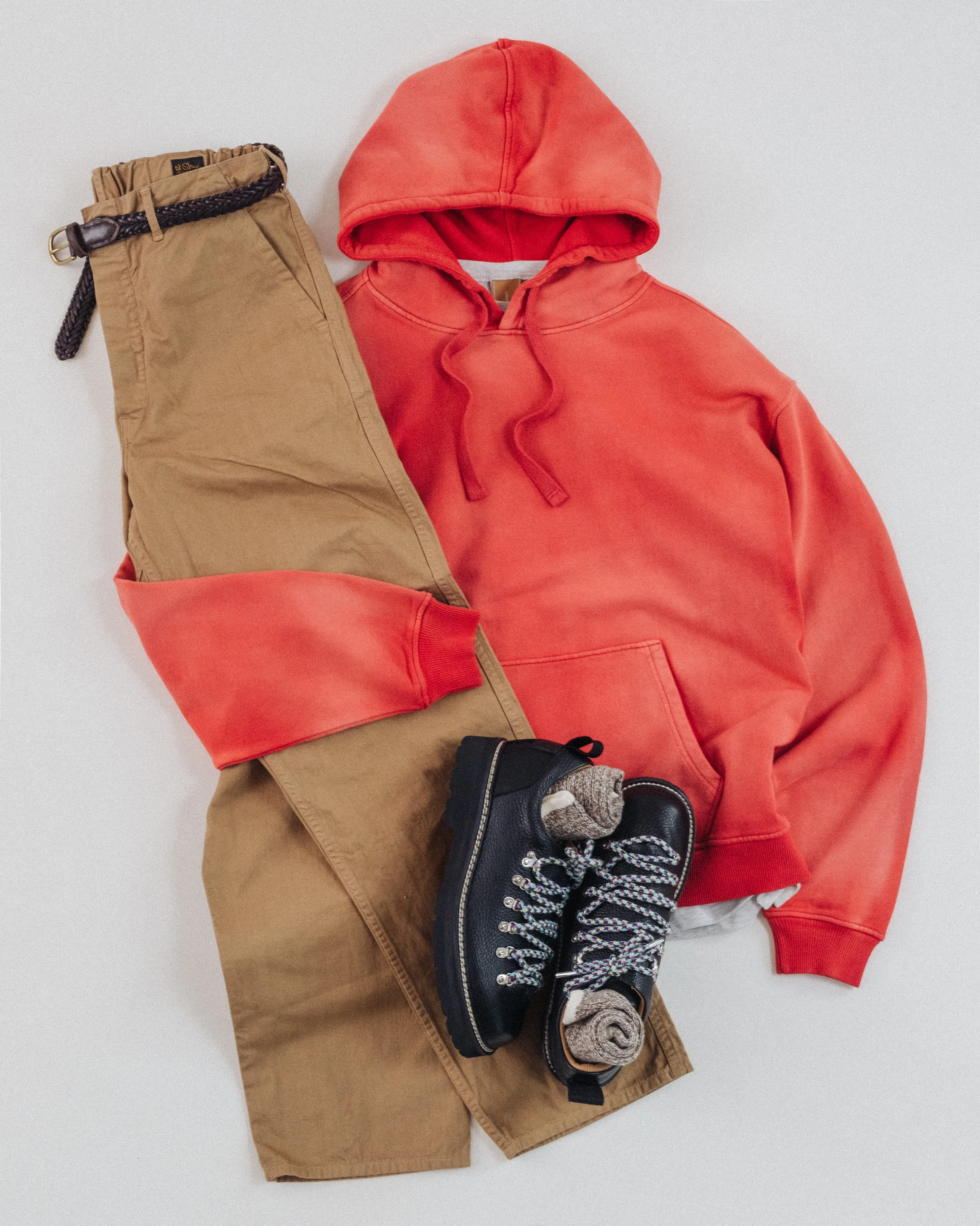 SUN FADED HOODIE - WASHED RED sold by Dubbleware product image thumbnail 5