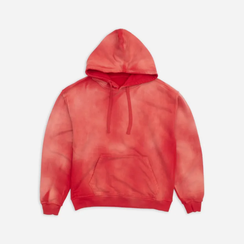 SUN FADED HOODIE - WASHED RED sold by Dubbleware