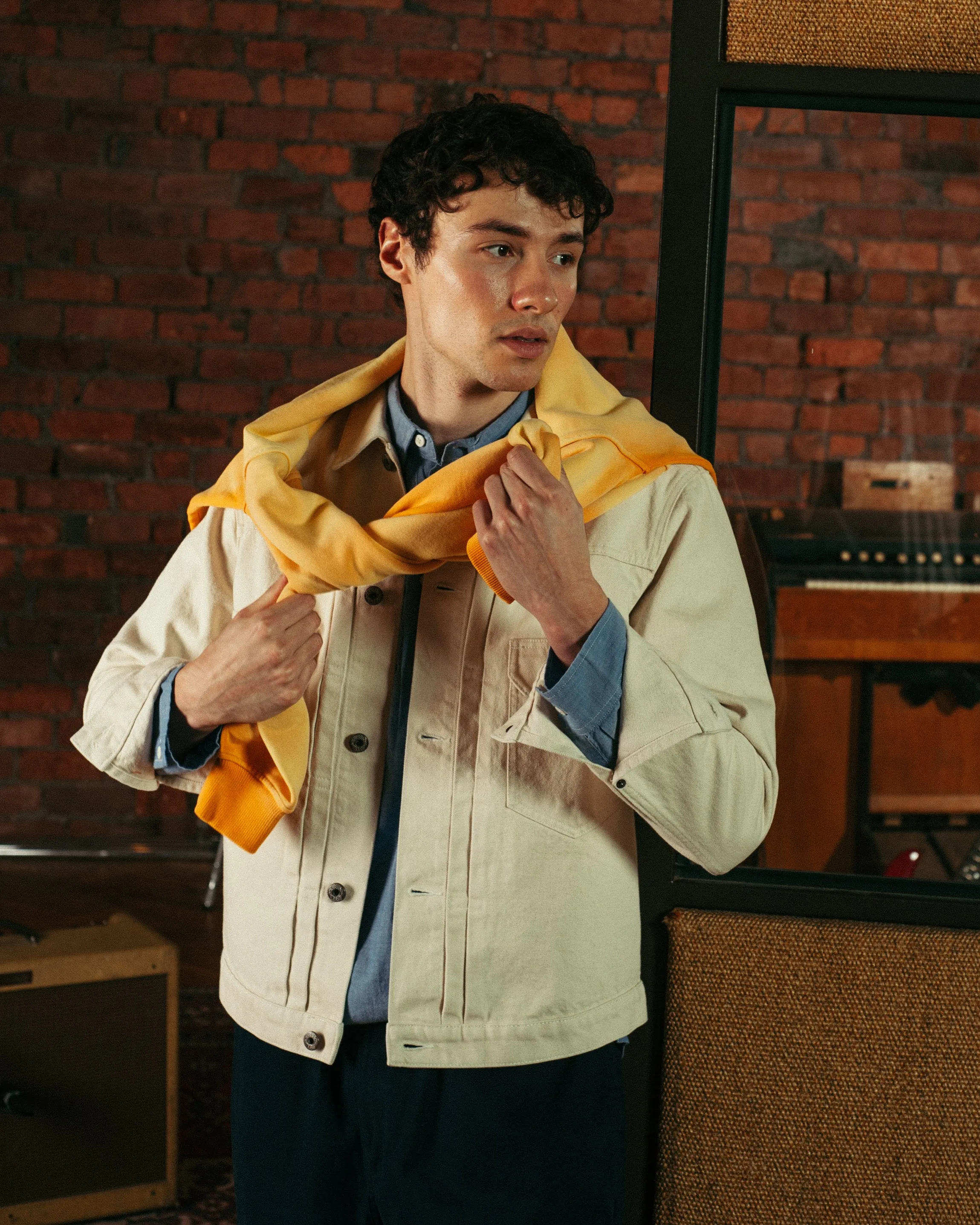 SUN FADED POPOVER HOODIE - WASHED YELLOW sold by Dubbleware product image thumbnail 5