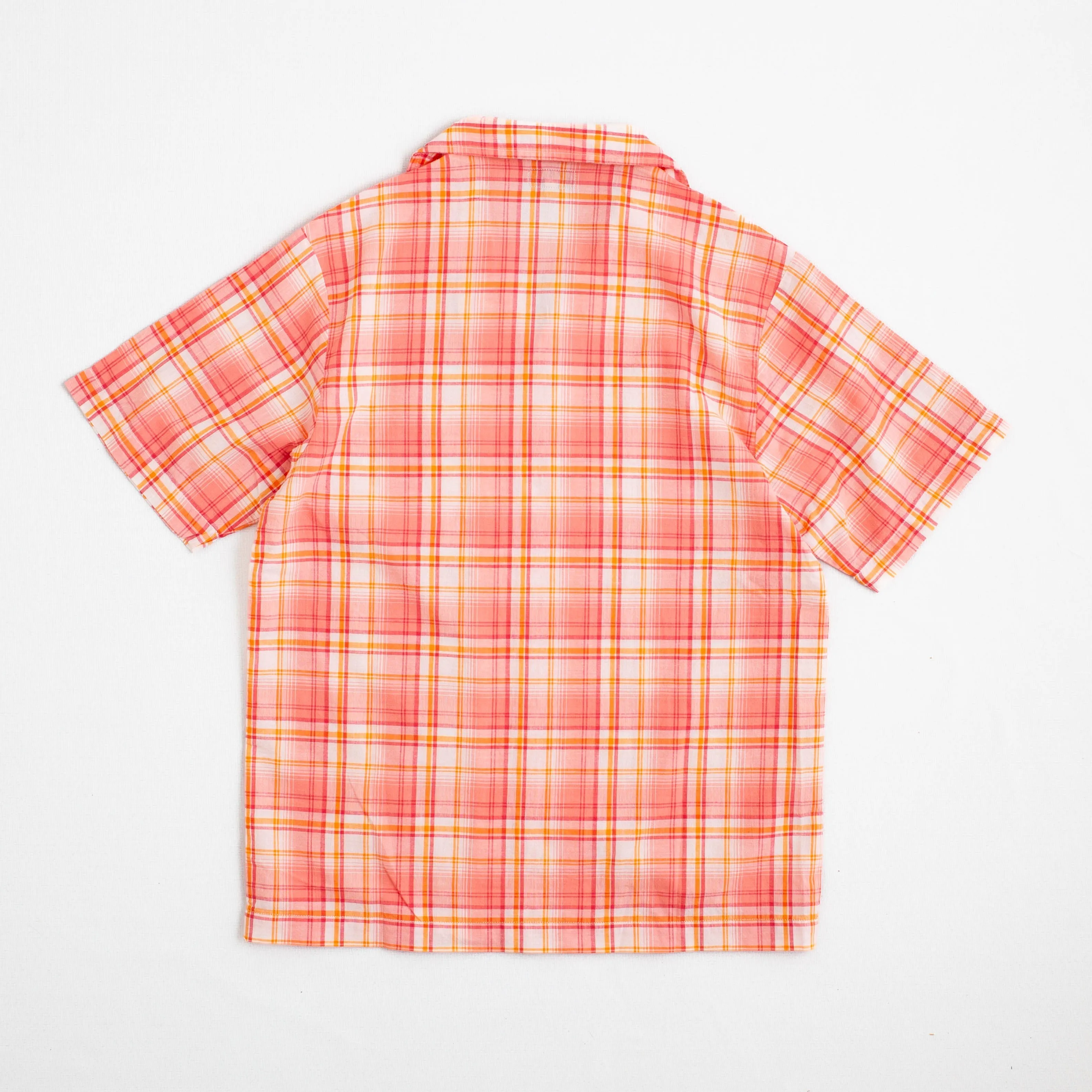 QUINCY MADRAS CAMP SHIRT - PINK / ORANGE CHECK sold by Dubbleware product image thumbnail 2