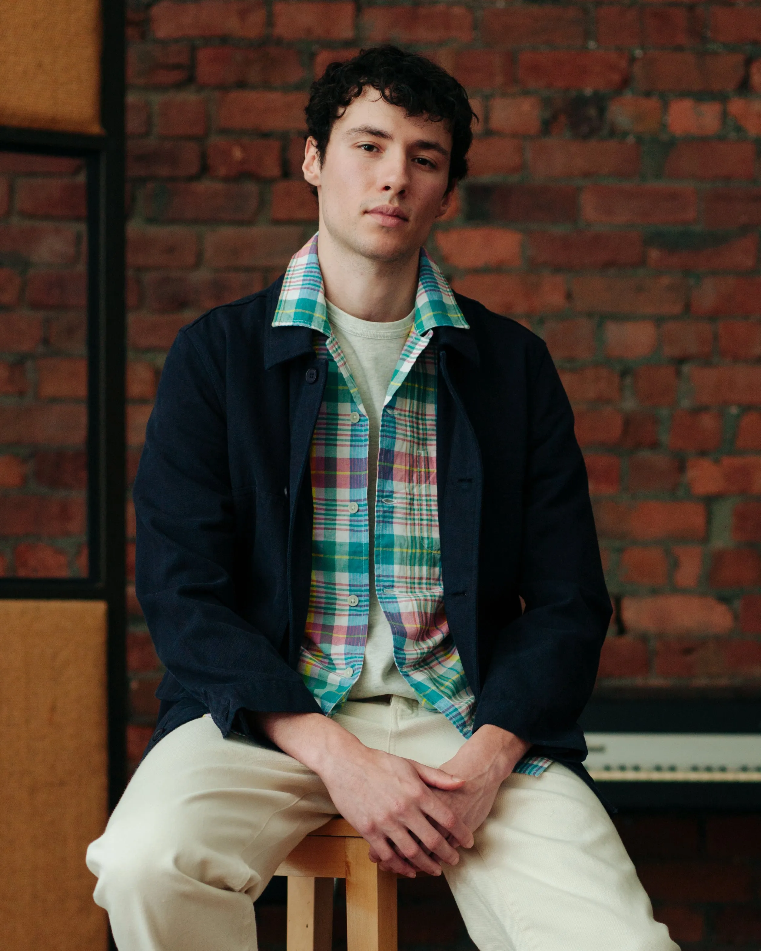 QUINCY MADRAS CAMP SHIRT - GREEN / PINK CHECK sold by Dubbleware product image thumbnail 5