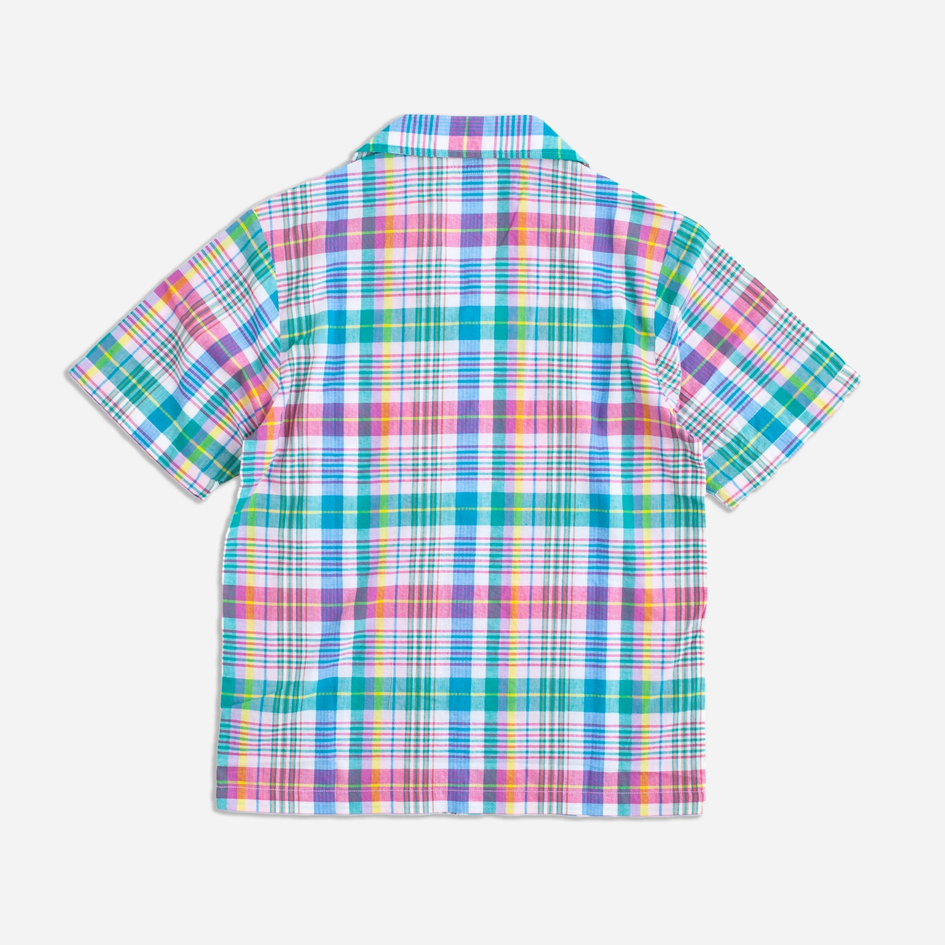 QUINCY MADRAS CAMP SHIRT - GREEN / PINK CHECK sold by Dubbleware product image thumbnail 2