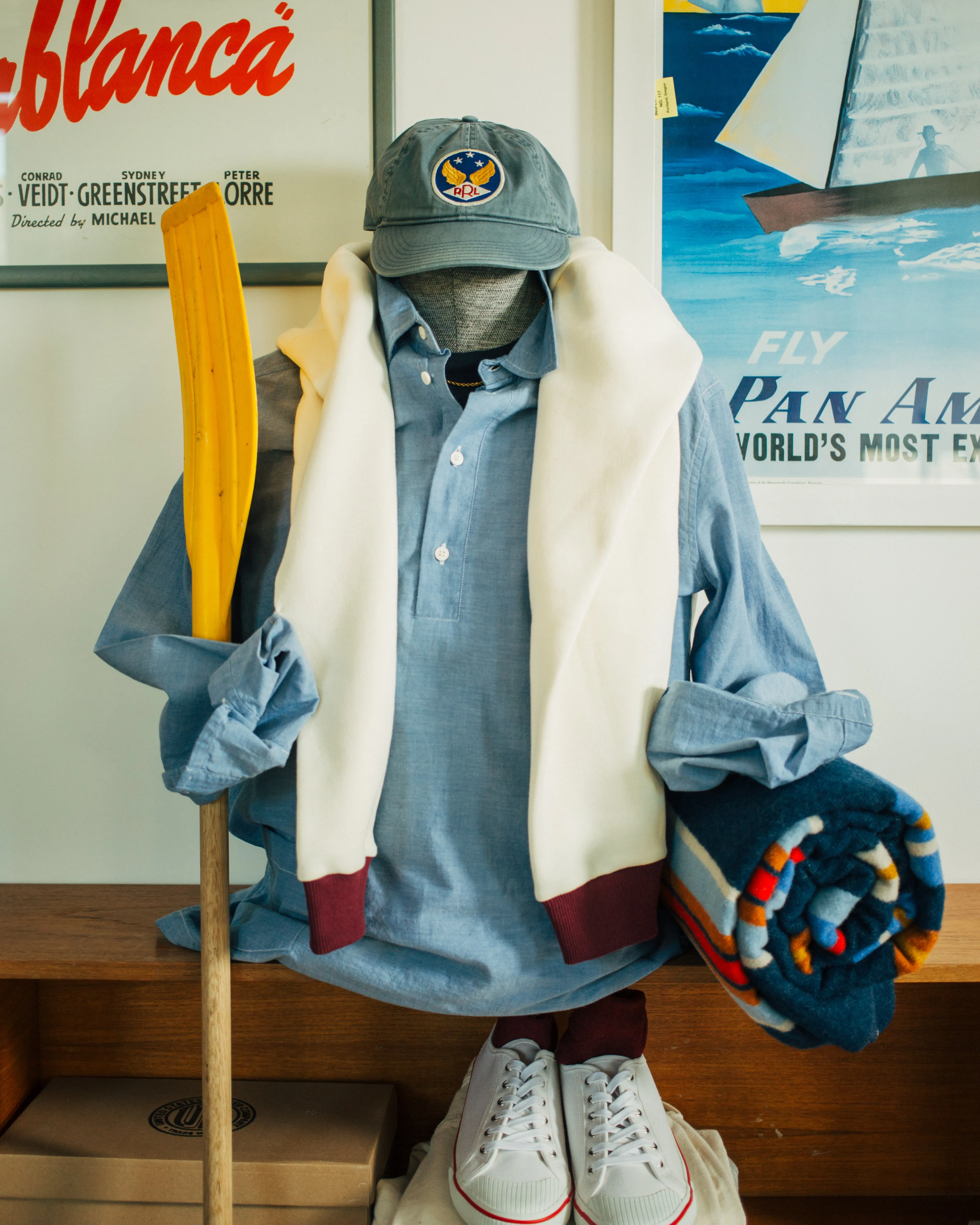 CHAMBRAY PULLOVER SHIRT - NAVY sold by Dubbleware product image thumbnail 5