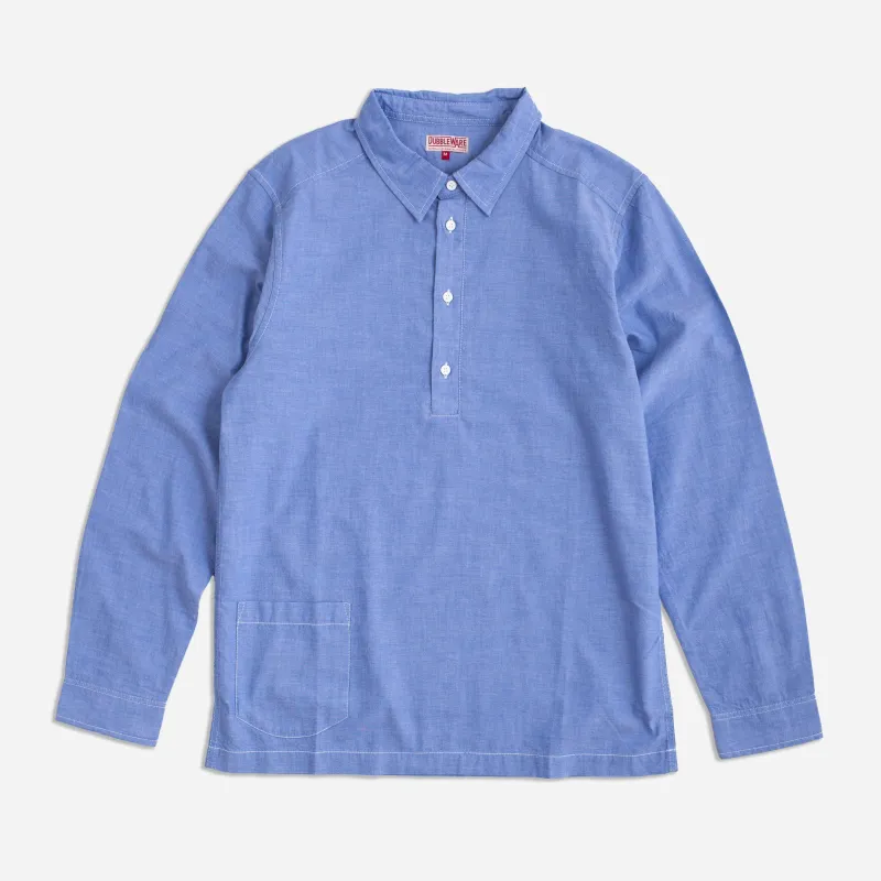 CHAMBRAY PULLOVER SHIRT - NAVY sold by Dubbleware