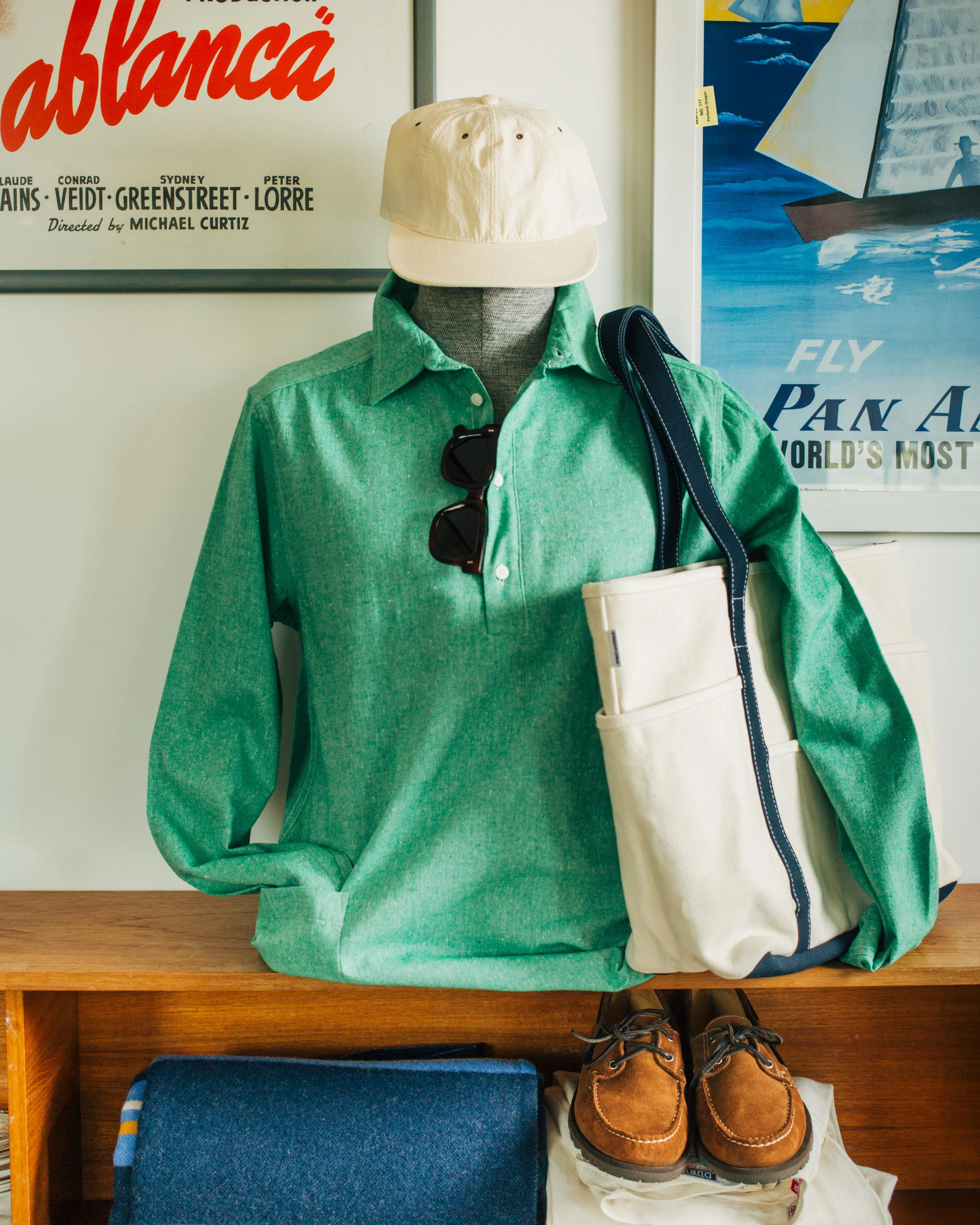 CHAMBRAY PULLOVER SHIRT - GREEN sold by Dubbleware product image thumbnail 5