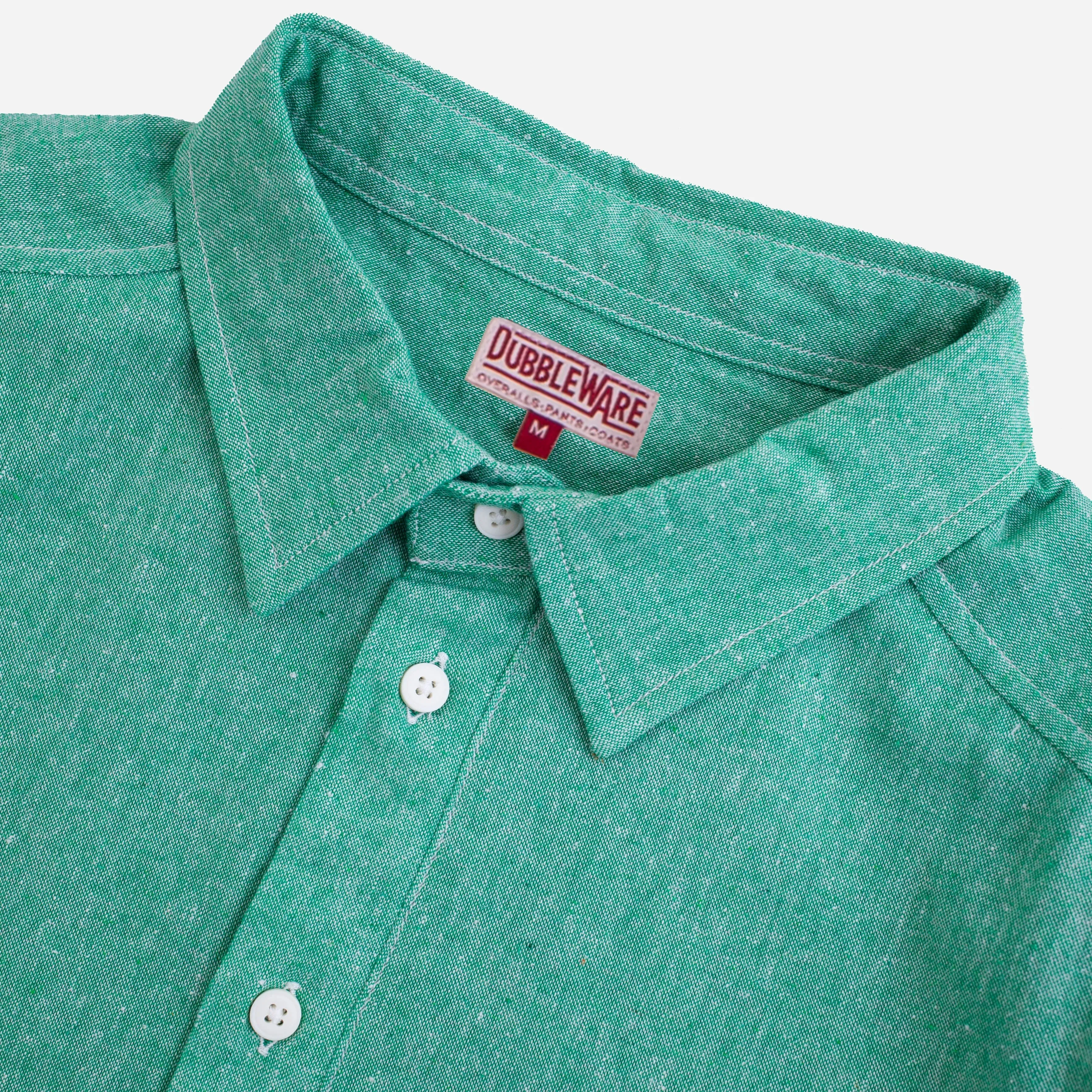 CHAMBRAY PULLOVER SHIRT - GREEN sold by Dubbleware product image thumbnail 3
