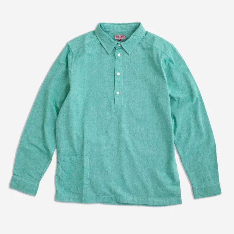CHAMBRAY PULLOVER SHIRT - GREEN sold by Dubbleware