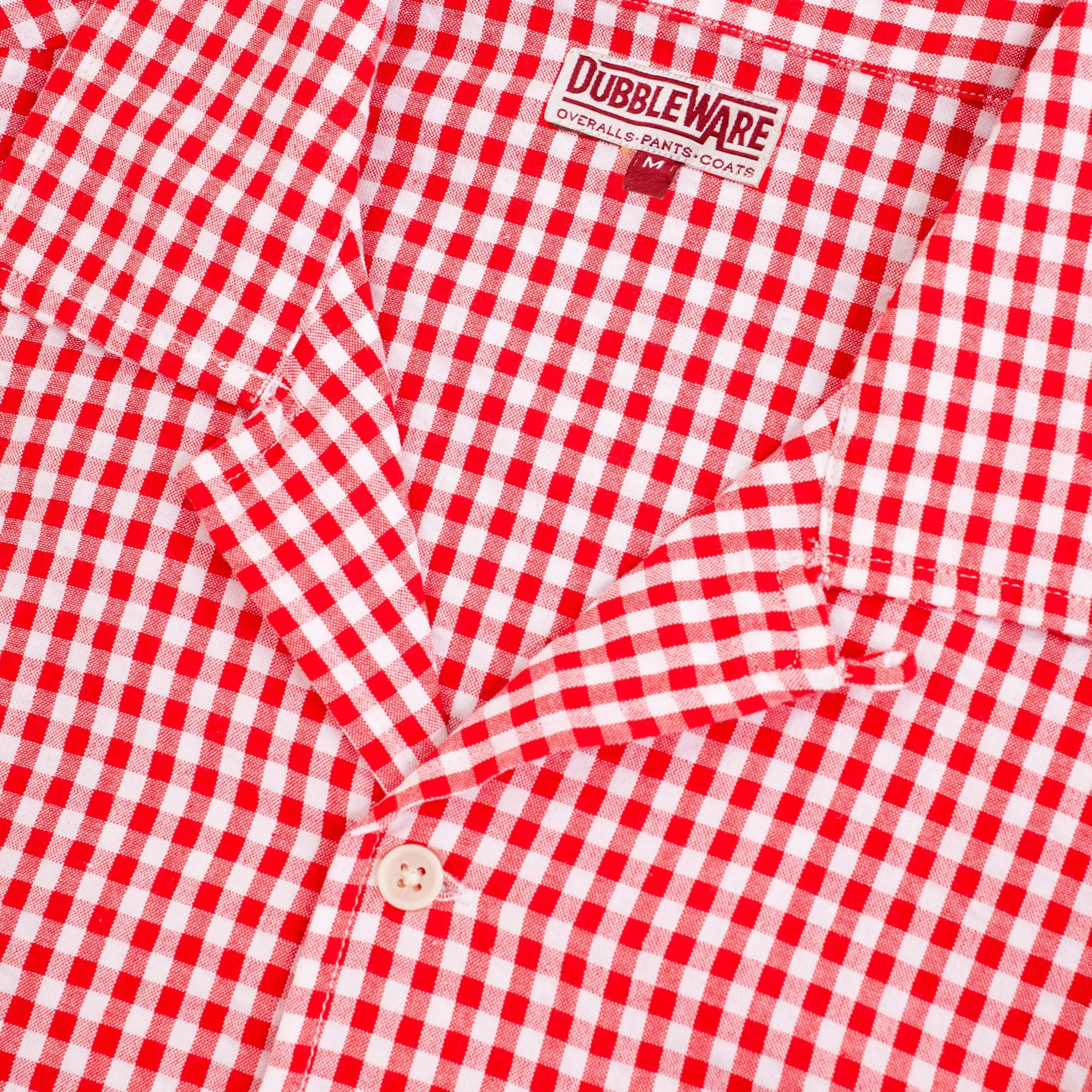 QUINCY SEERSUCKER CAMP SHIRT - RED CHECK sold by Dubbleware product image thumbnail 3