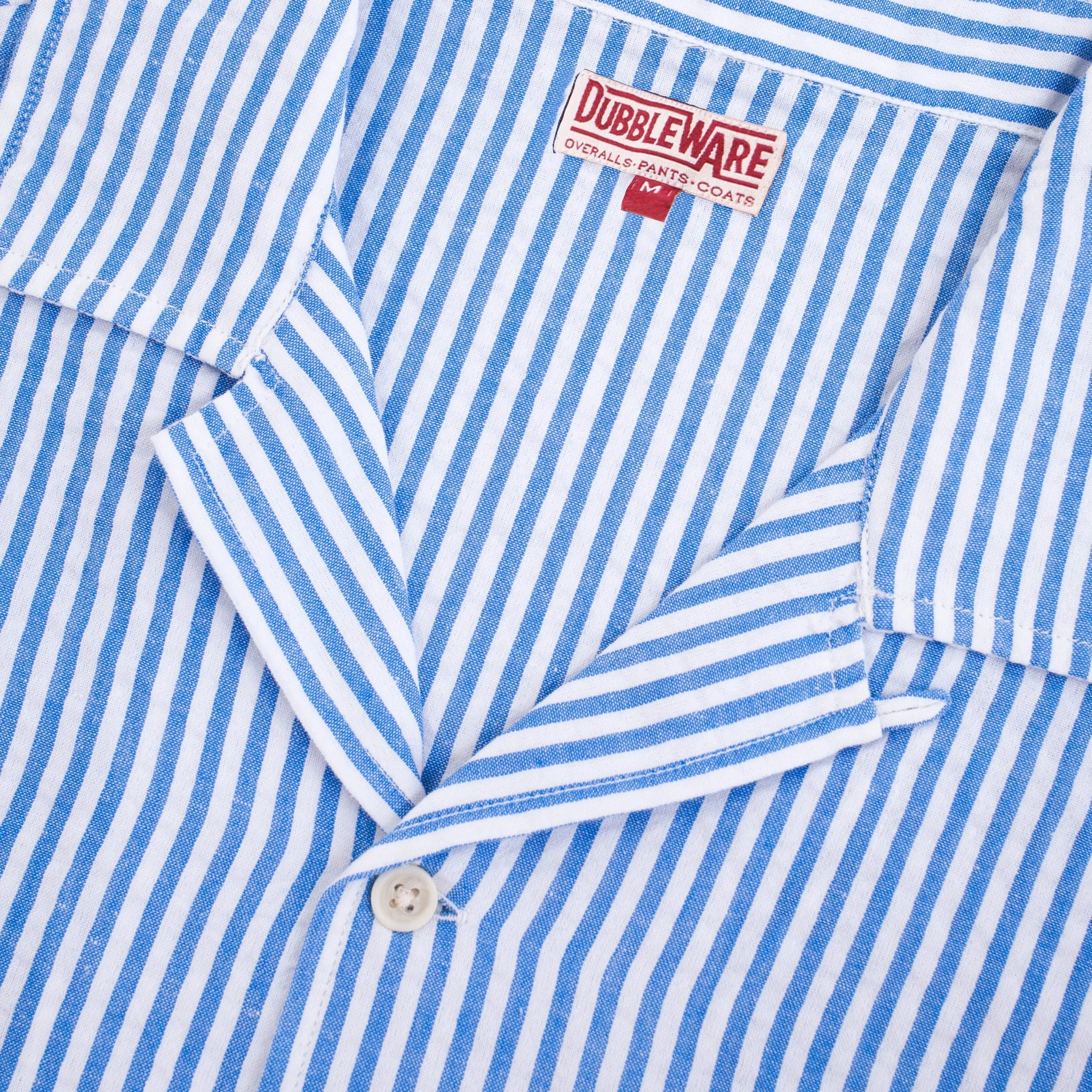 QUINCY SEERSUCKER CAMP SHIRT - NAVY STRIPE sold by Dubbleware product image thumbnail 3