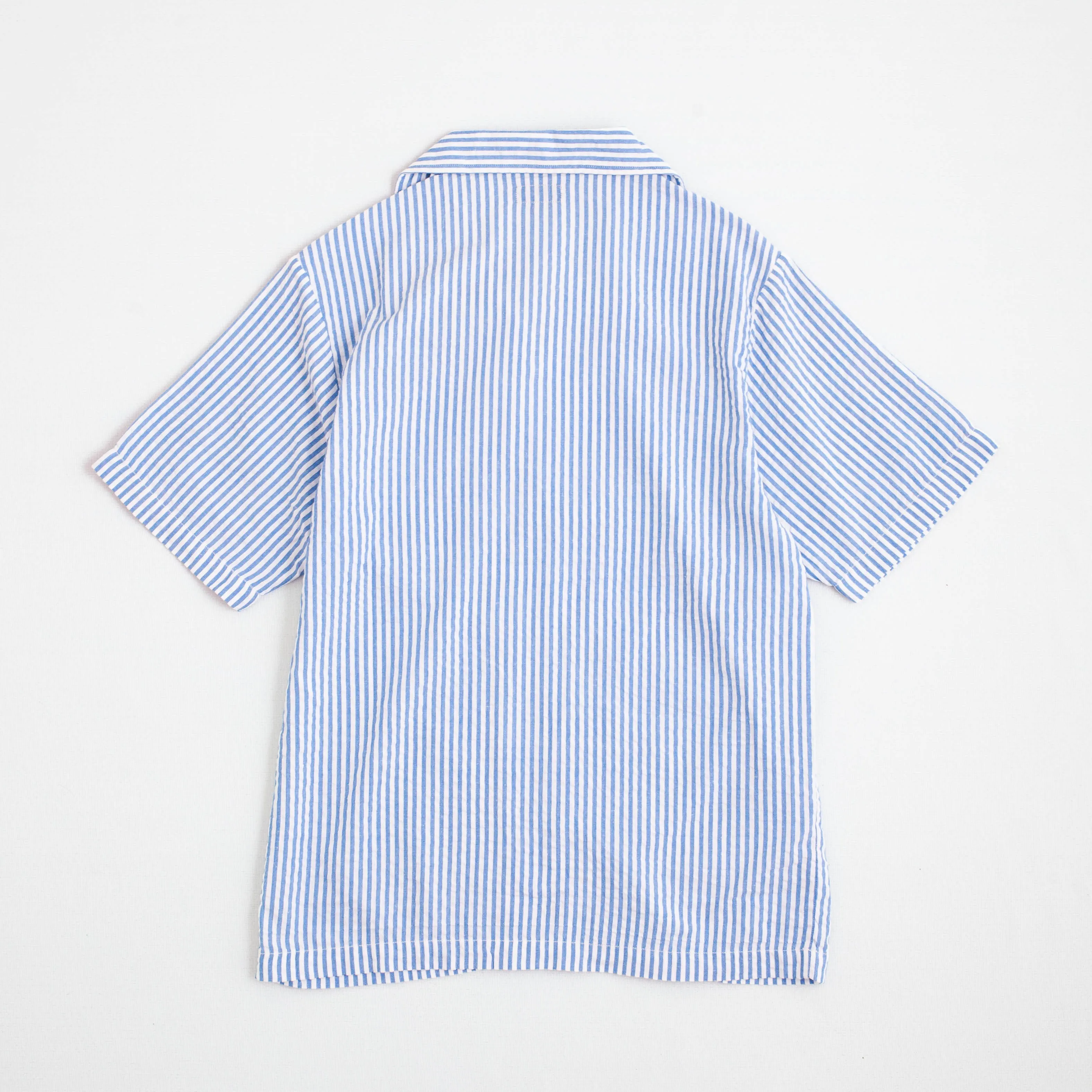 QUINCY SEERSUCKER CAMP SHIRT - NAVY STRIPE sold by Dubbleware product image thumbnail 2