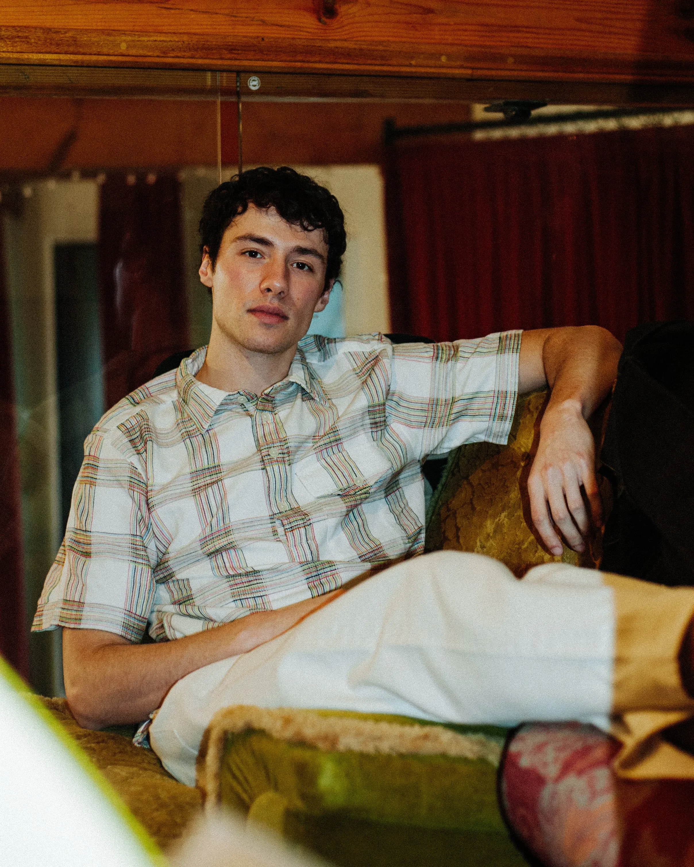 DOBBY CHECK PULLOVER SHIRT - WHITE MIX sold by Dubbleware product image thumbnail 5