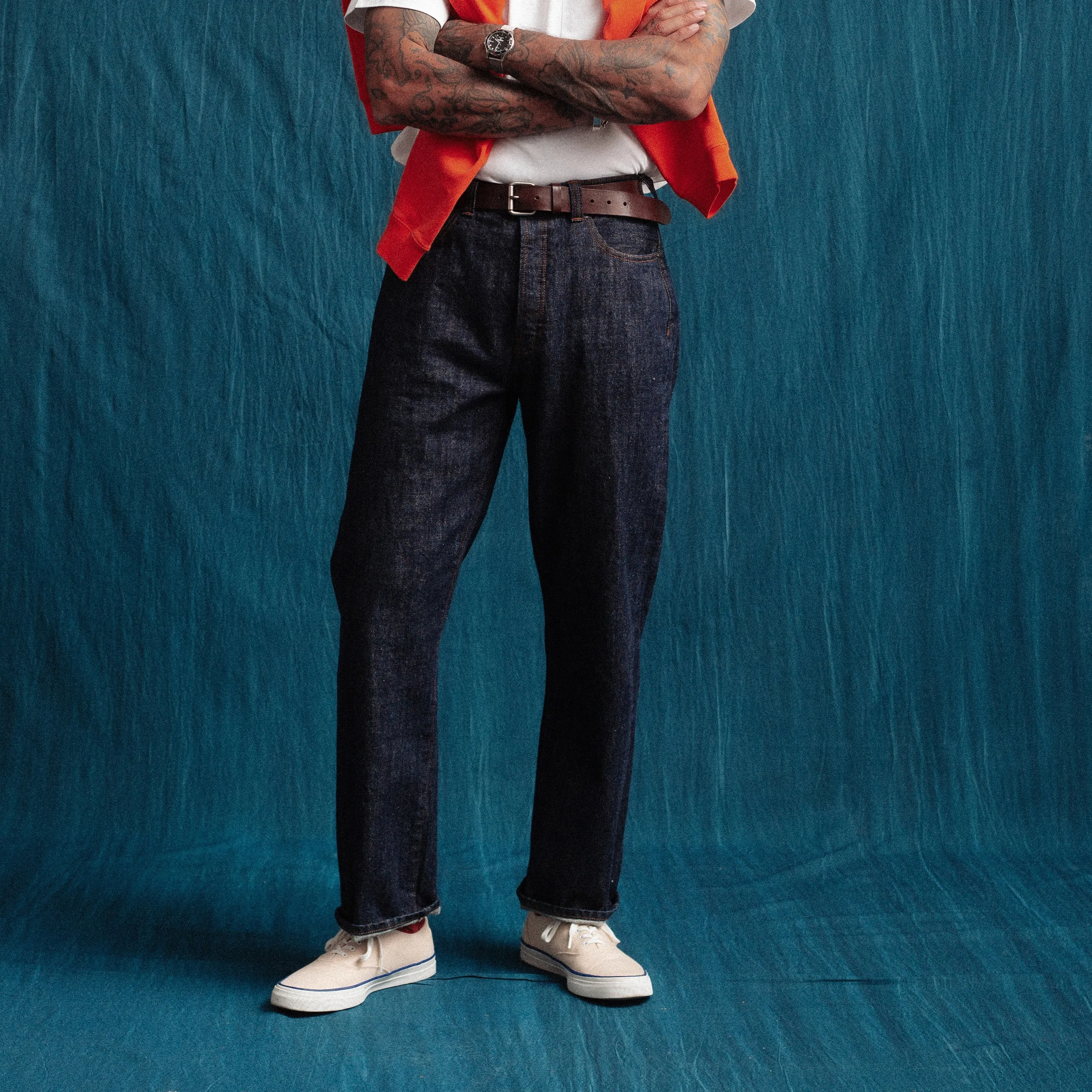 SELVEDGE STRAIGHT LEG DENIM JEAN - INDIGO sold by Dubbleware product image thumbnail 2