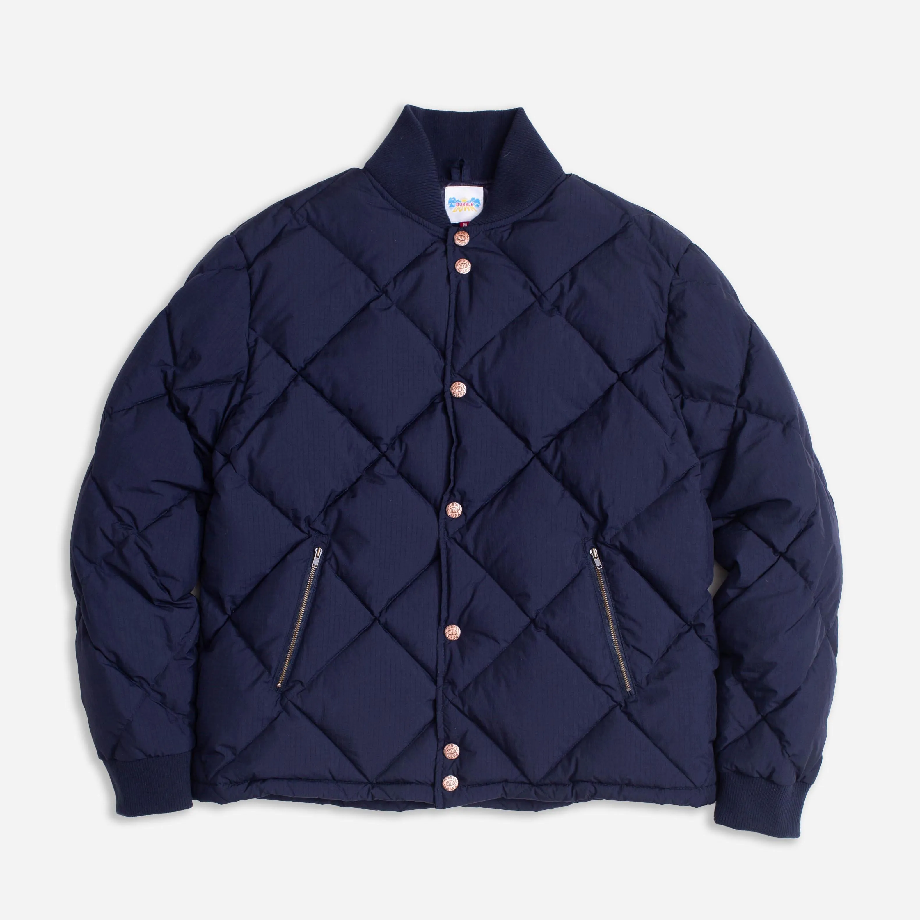 DUBBLE DOWN DIAMOND QUILTED JACKET - NAVY sold by Dubbleware