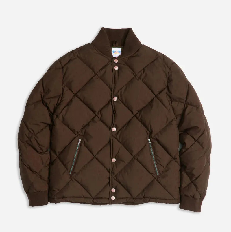 DUBBLE DOWN DIAMOND QUILTED JACKET - CHOCOLATE sold by Dubbleware