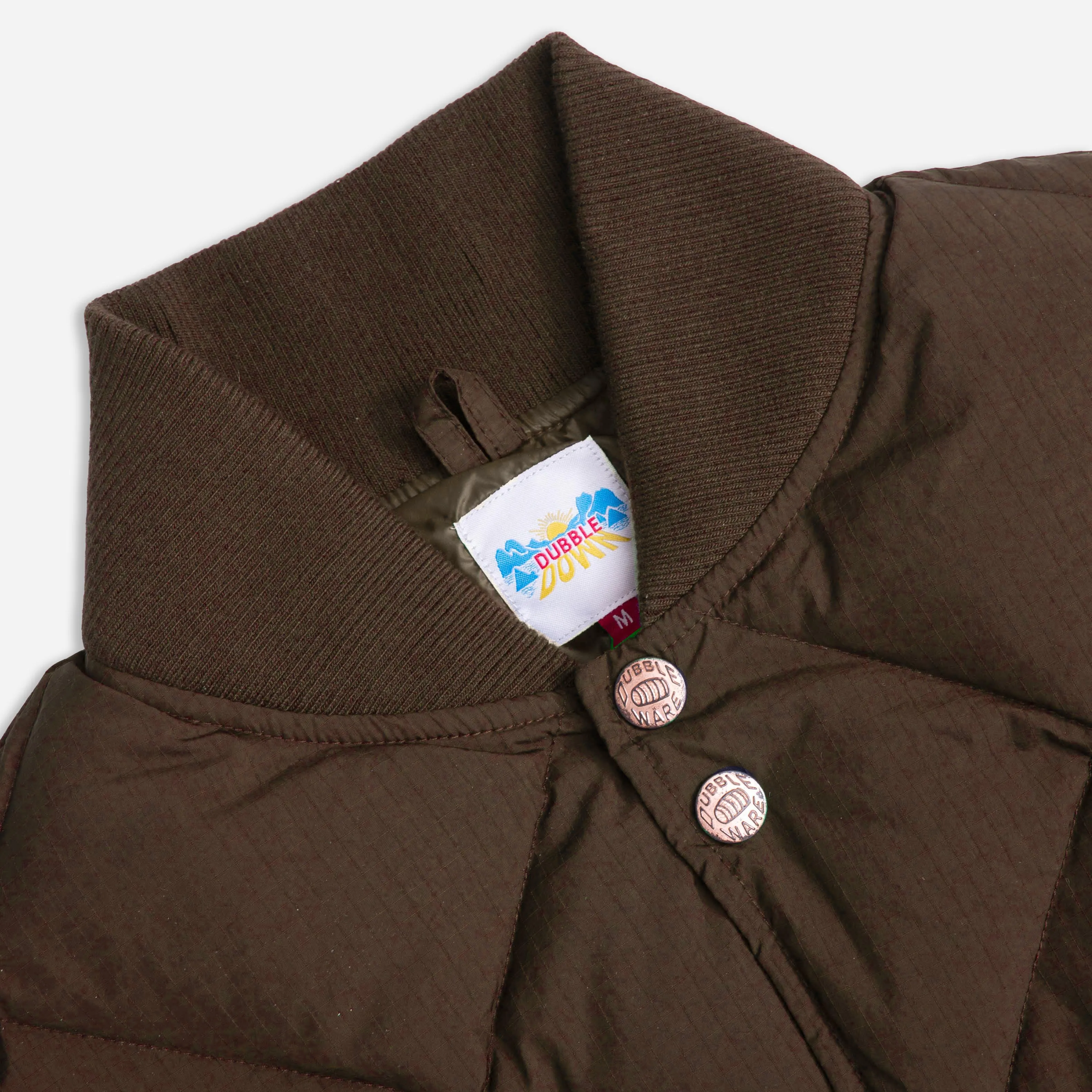 DUBBLE DOWN DIAMOND QUILTED JACKET - CHOCOLATE sold by Dubbleware product image thumbnail 4