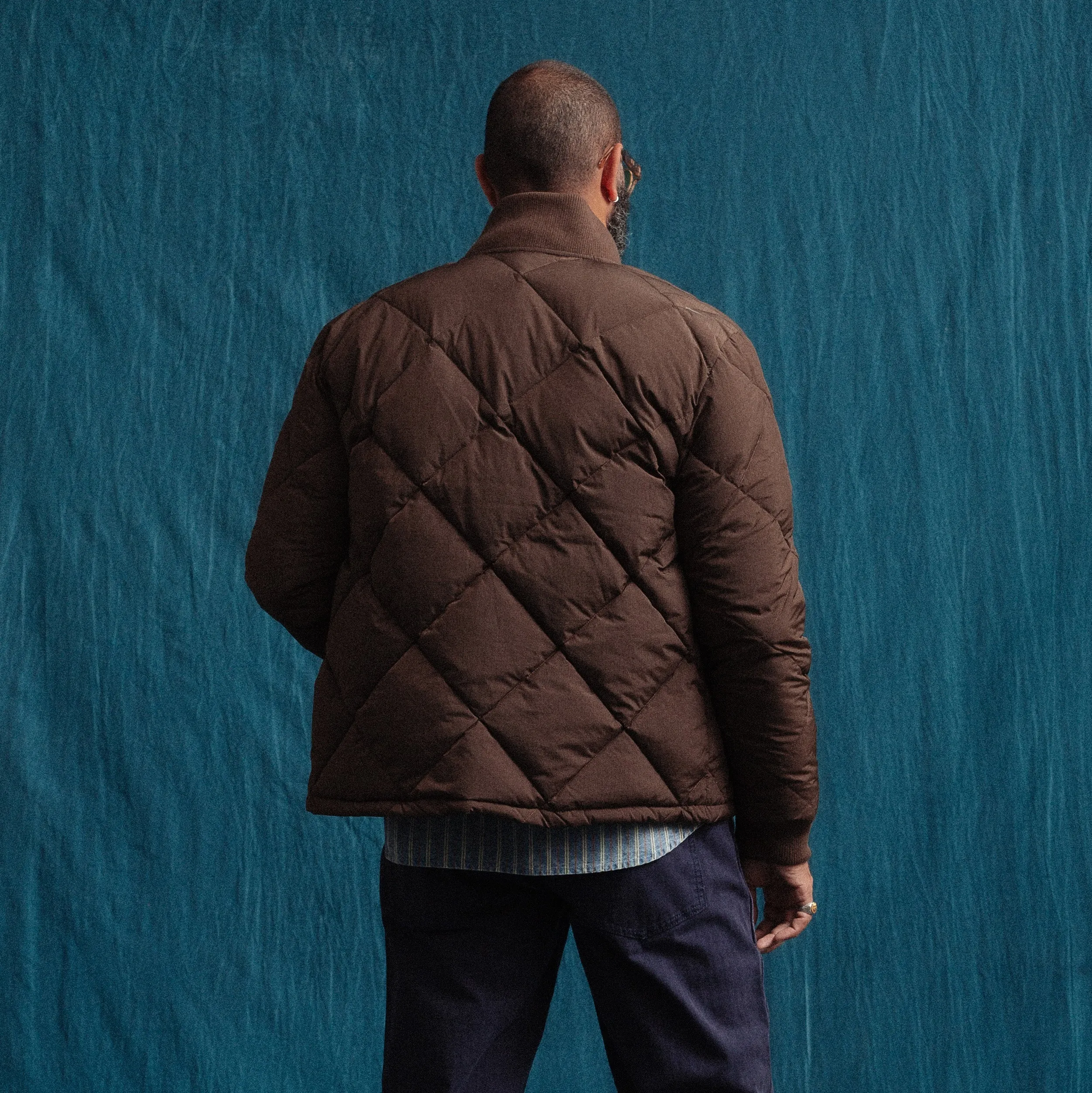 DUBBLE DOWN DIAMOND QUILTED JACKET - CHOCOLATE sold by Dubbleware product image thumbnail 5