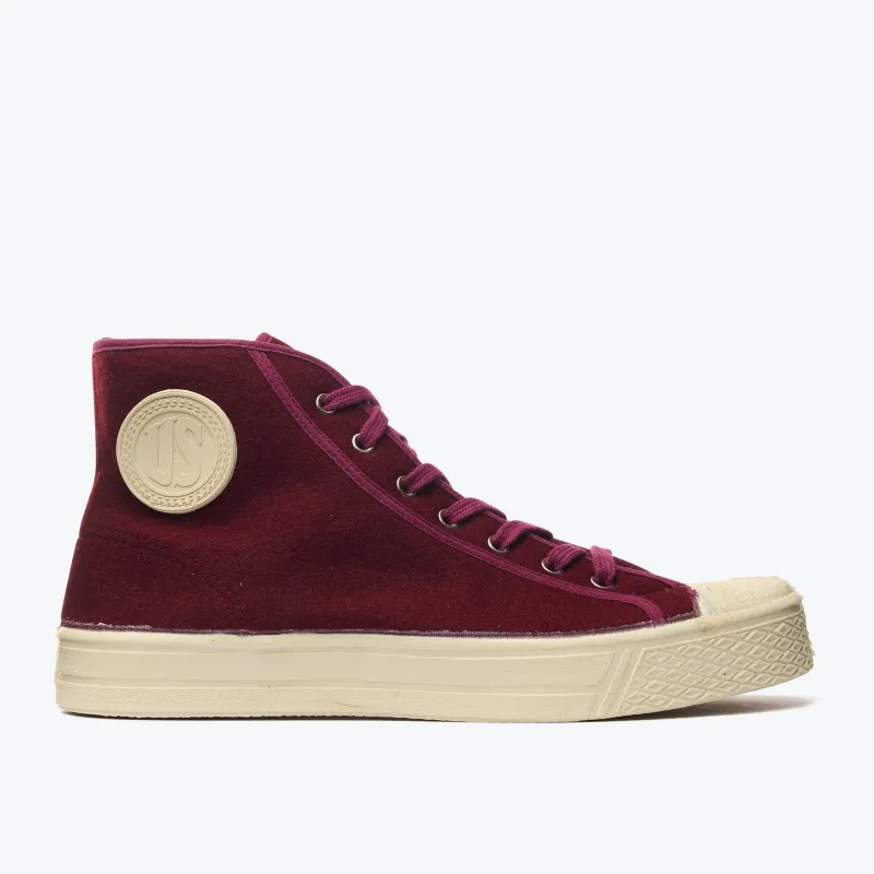 Military Felt High Top - Bordeaux sold by Dubbleware