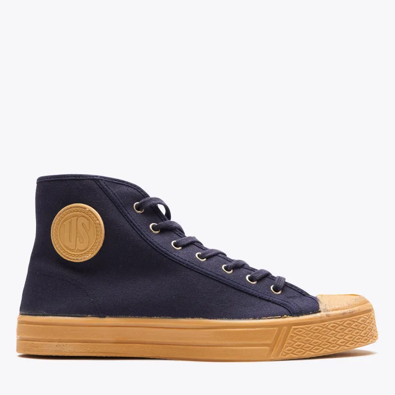 Military Gum High Top - Navy sold by Dubbleware