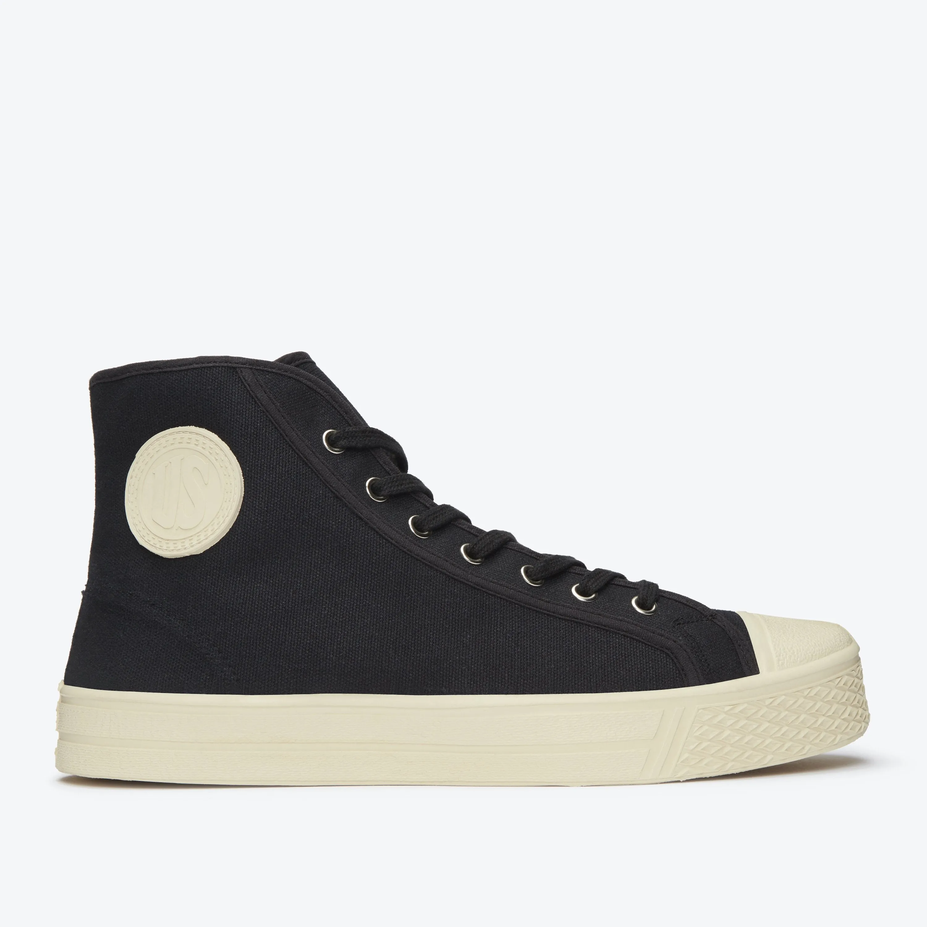 Military High Top - Black / White sold by Dubbleware