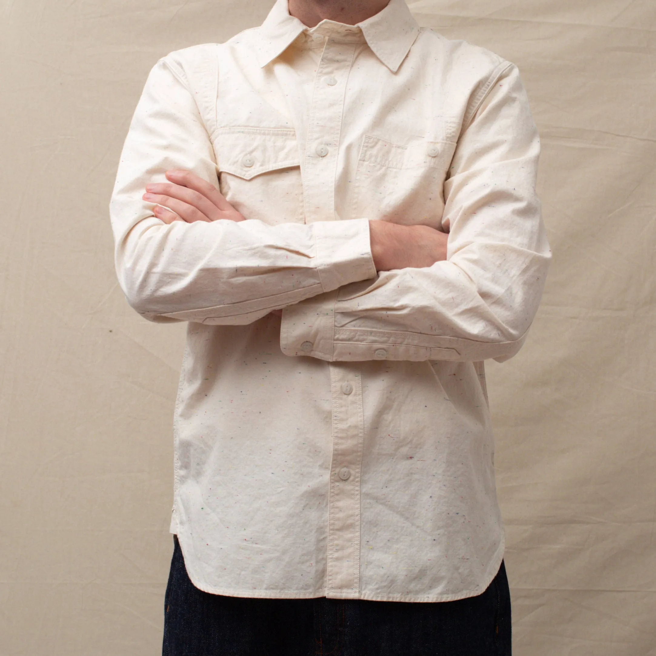 BROCKTON REINFORCED WORK SHIRT - ECRU sold by Dubbleware product image thumbnail 4