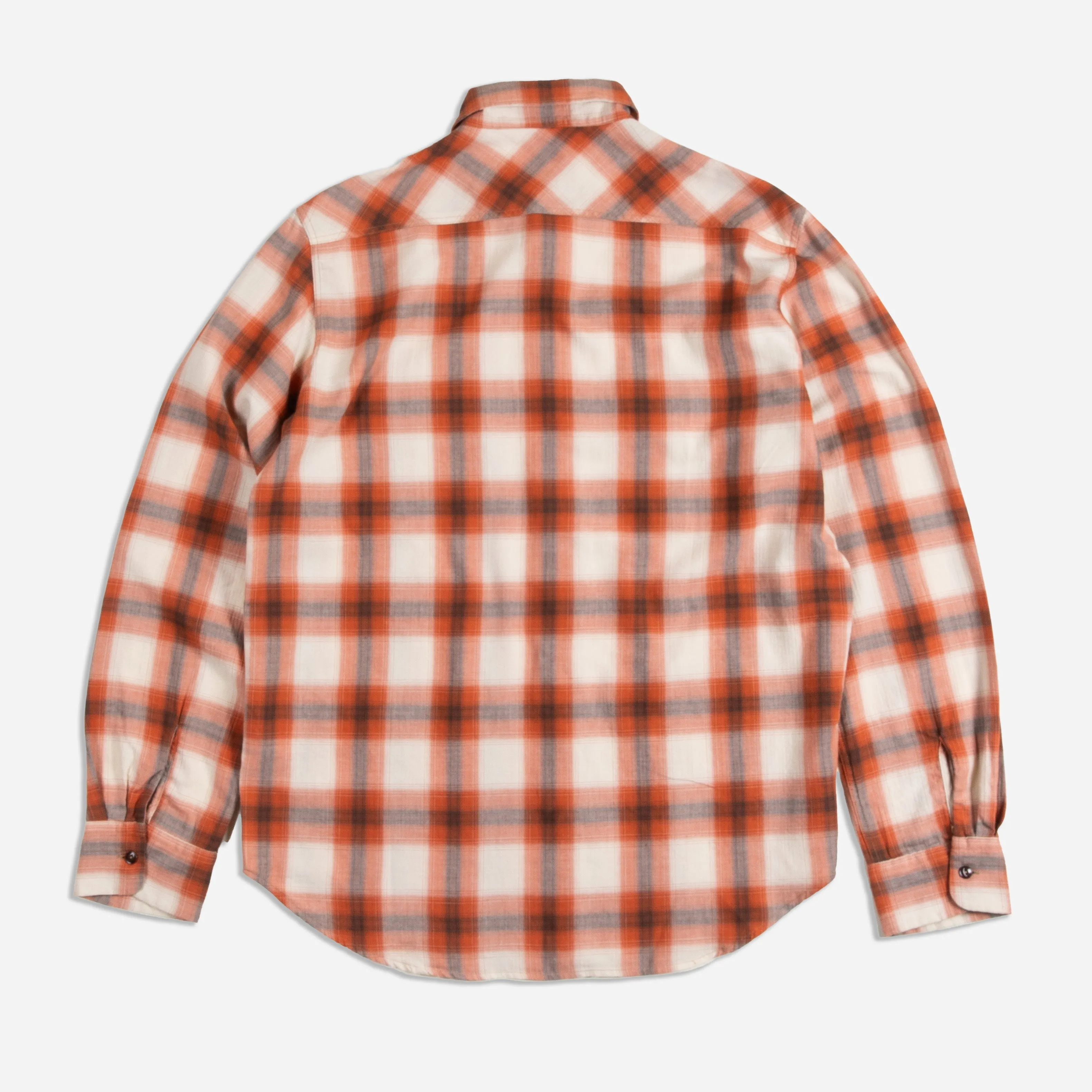 PLAID WORKERS SHIRT - TAN/RUST sold by Dubbleware product image thumbnail 2