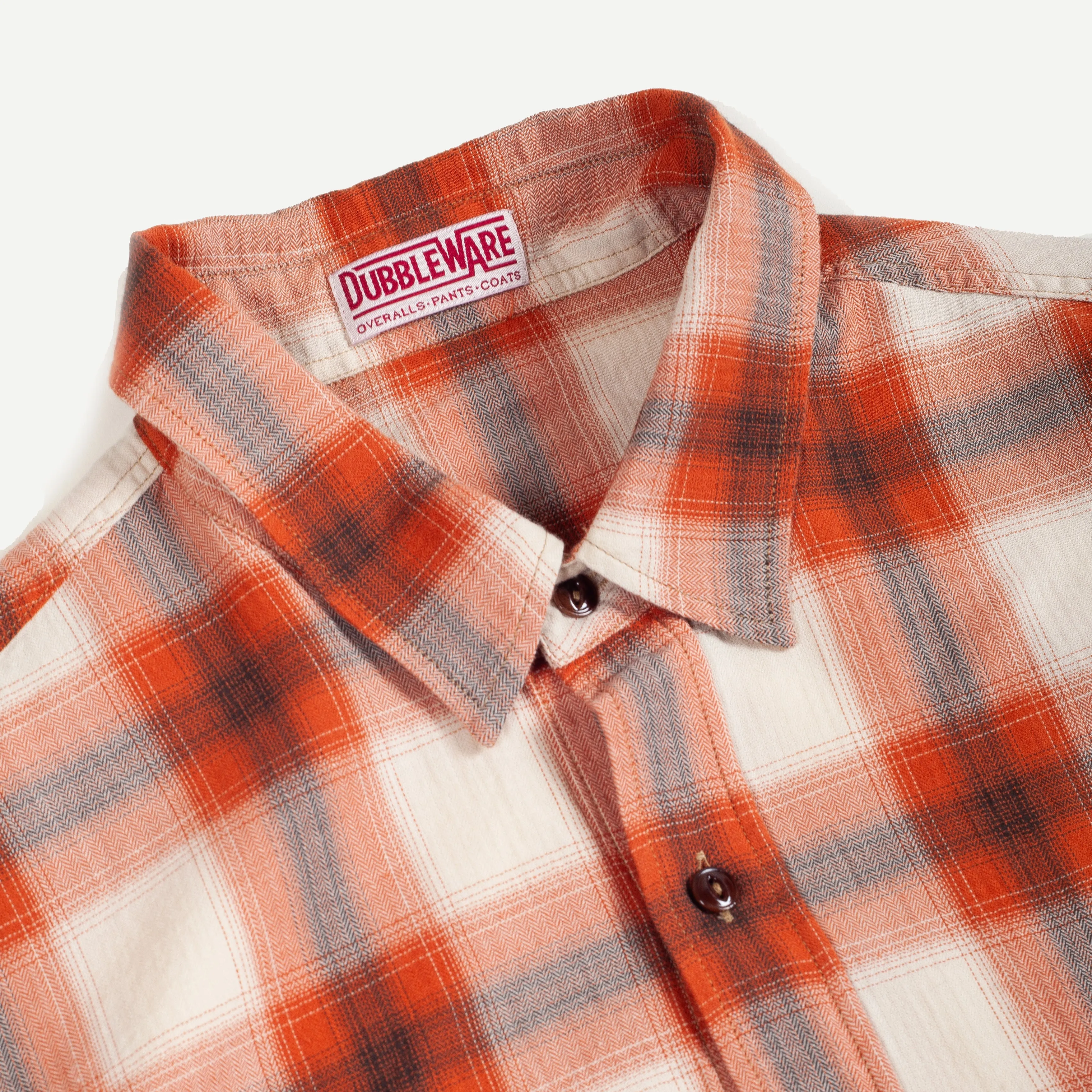 PLAID WORKERS SHIRT - TAN/RUST sold by Dubbleware product image thumbnail 3