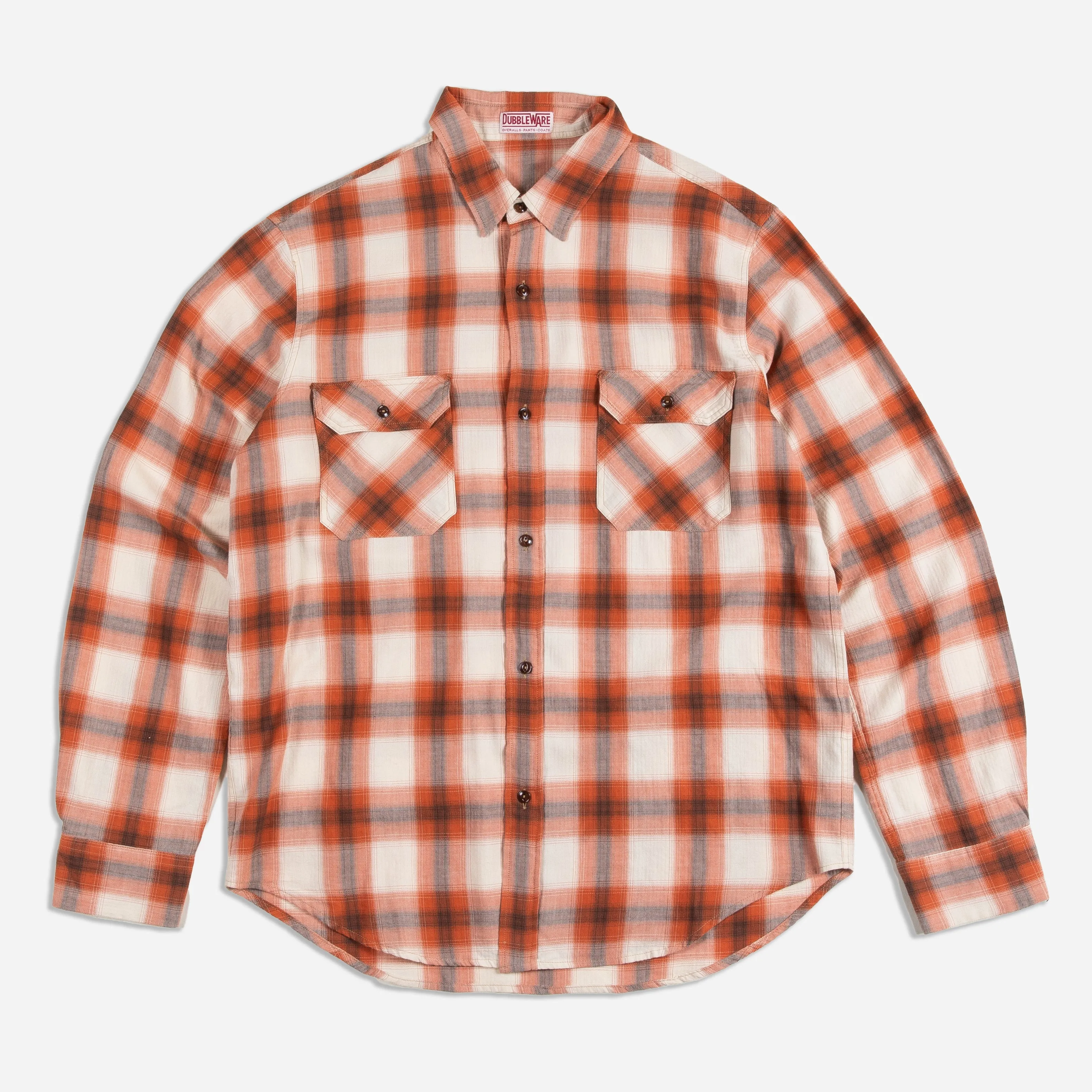 PLAID WORKERS SHIRT - TAN/RUST sold by Dubbleware