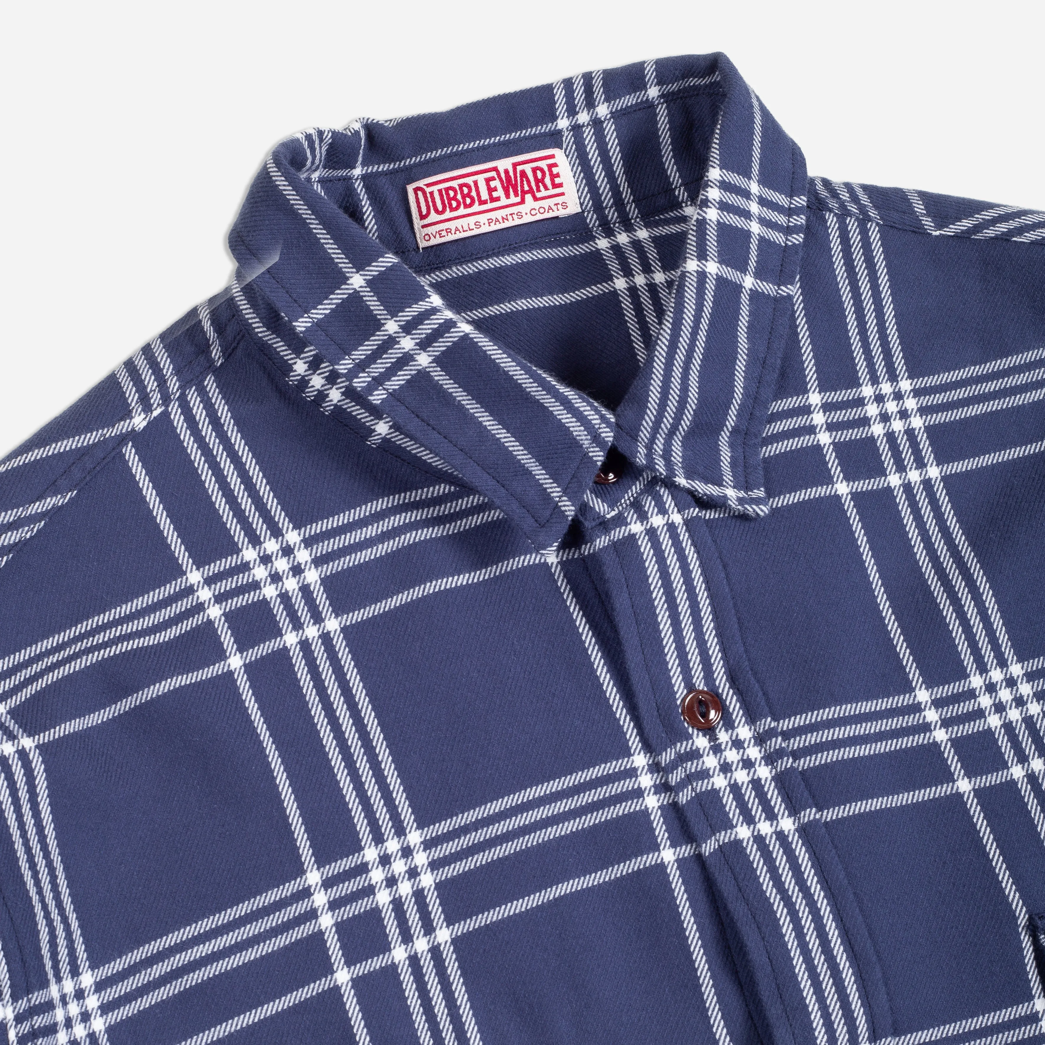 PLAID WORKERS SHIRT - NAVY sold by Dubbleware product image thumbnail 3