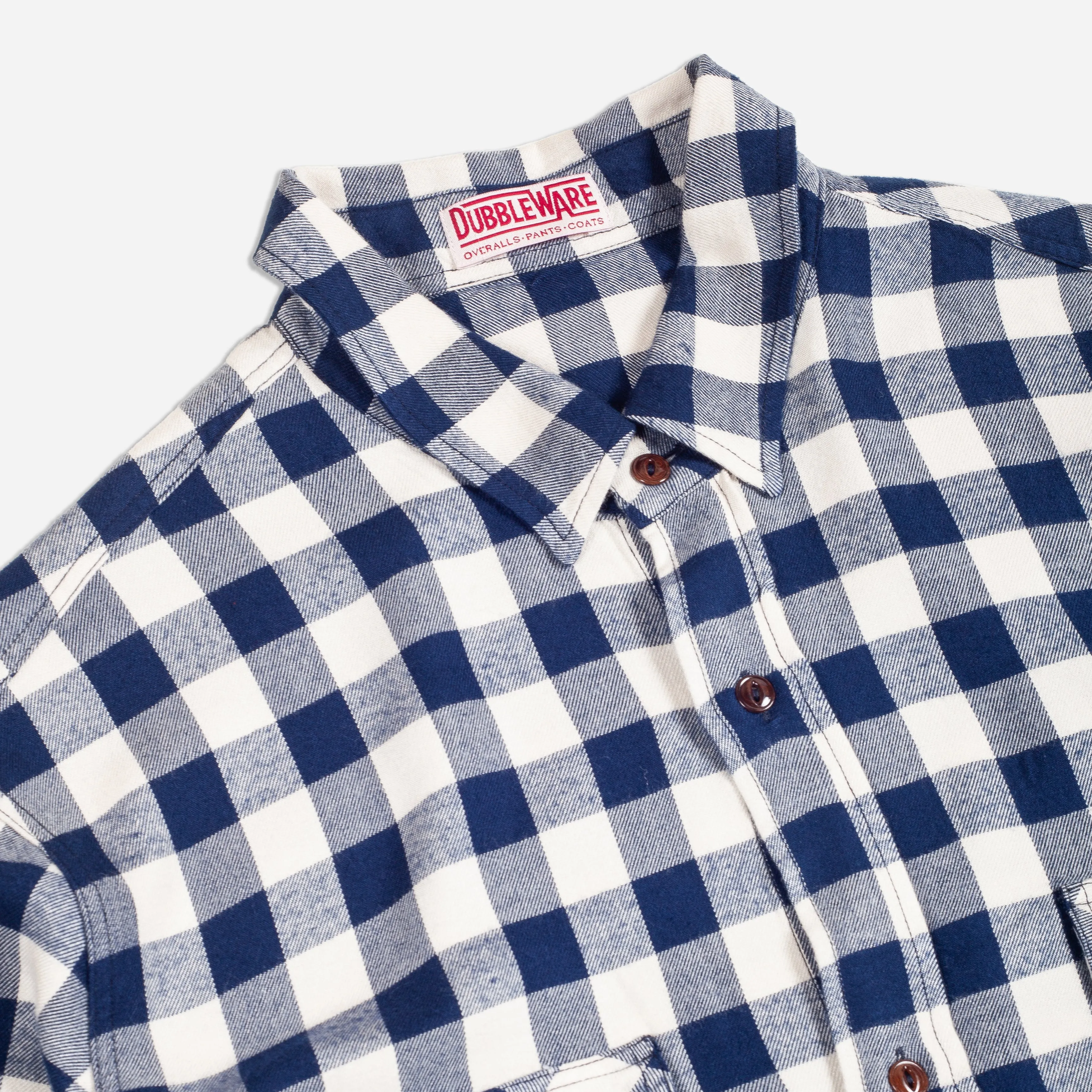 BUFFALO CHECK WORK SHIRT - NAVY sold by Dubbleware product image thumbnail 3