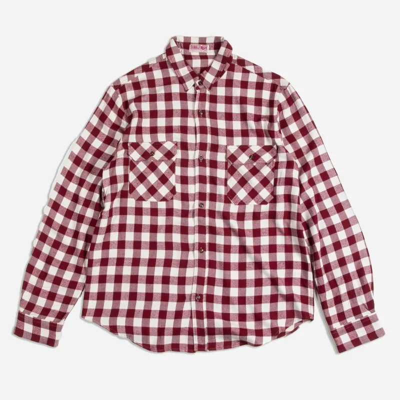 BUFFALO CHECK WORK SHIRT - BORDEAUX sold by Dubbleware