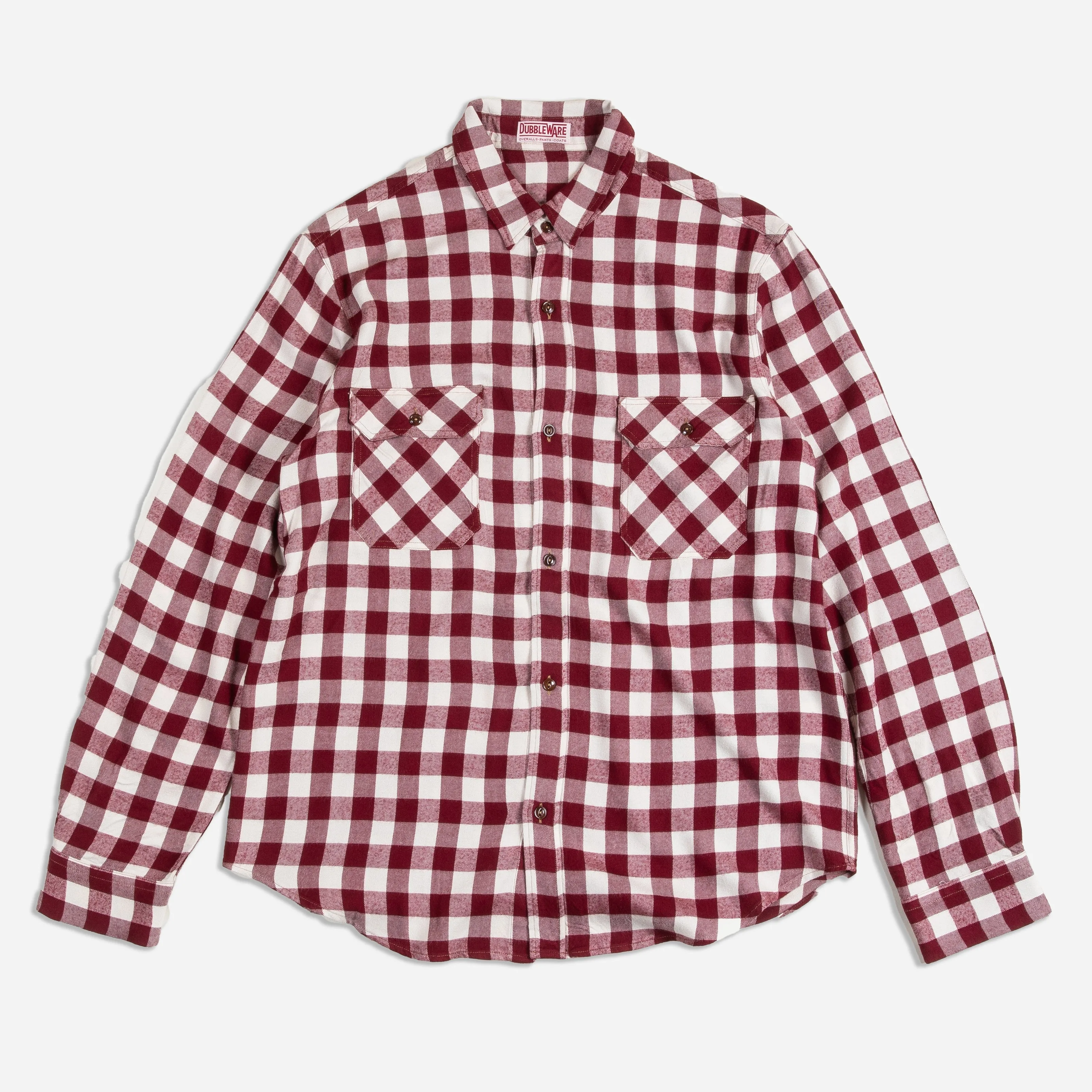 BUFFALO CHECK WORK SHIRT - BORDEAUX sold by Dubbleware