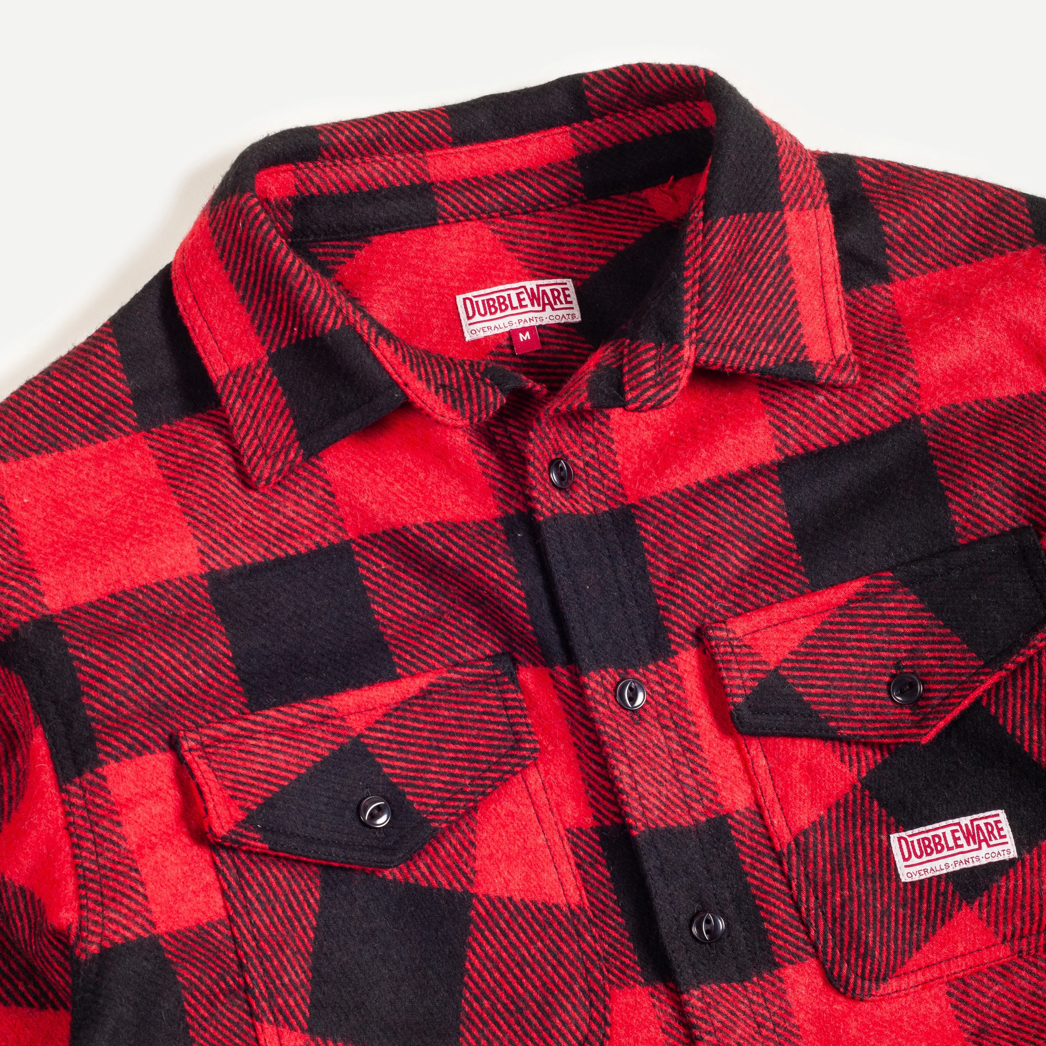 MEDFORD CHECKED WORK SHIRT - RED/BLACK sold by Dubbleware product image thumbnail 3