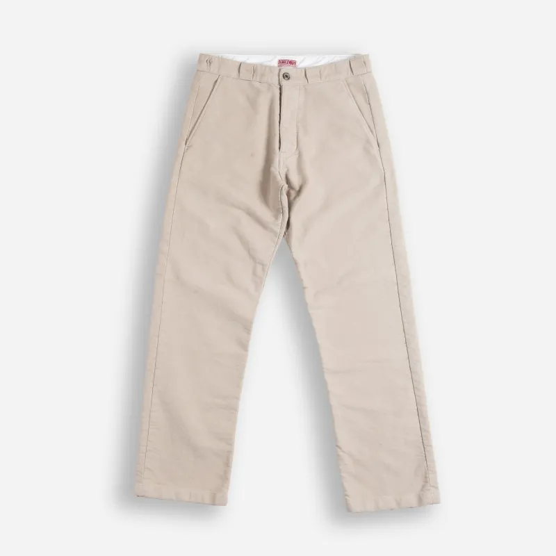 MOLESKIN WORK CHINO PANT - TAN sold by Dubbleware
