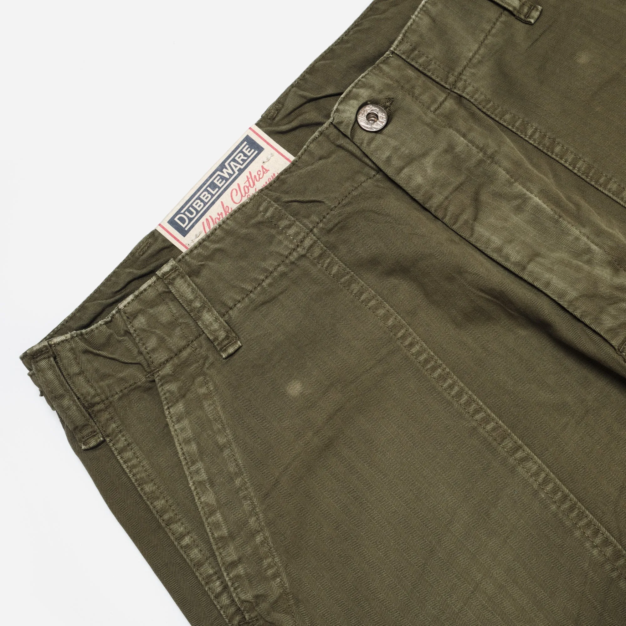 RELAXED FATIGUE PANT MADE IN ITALY - WASHED OLIVE sold by Dubbleware product image thumbnail 2