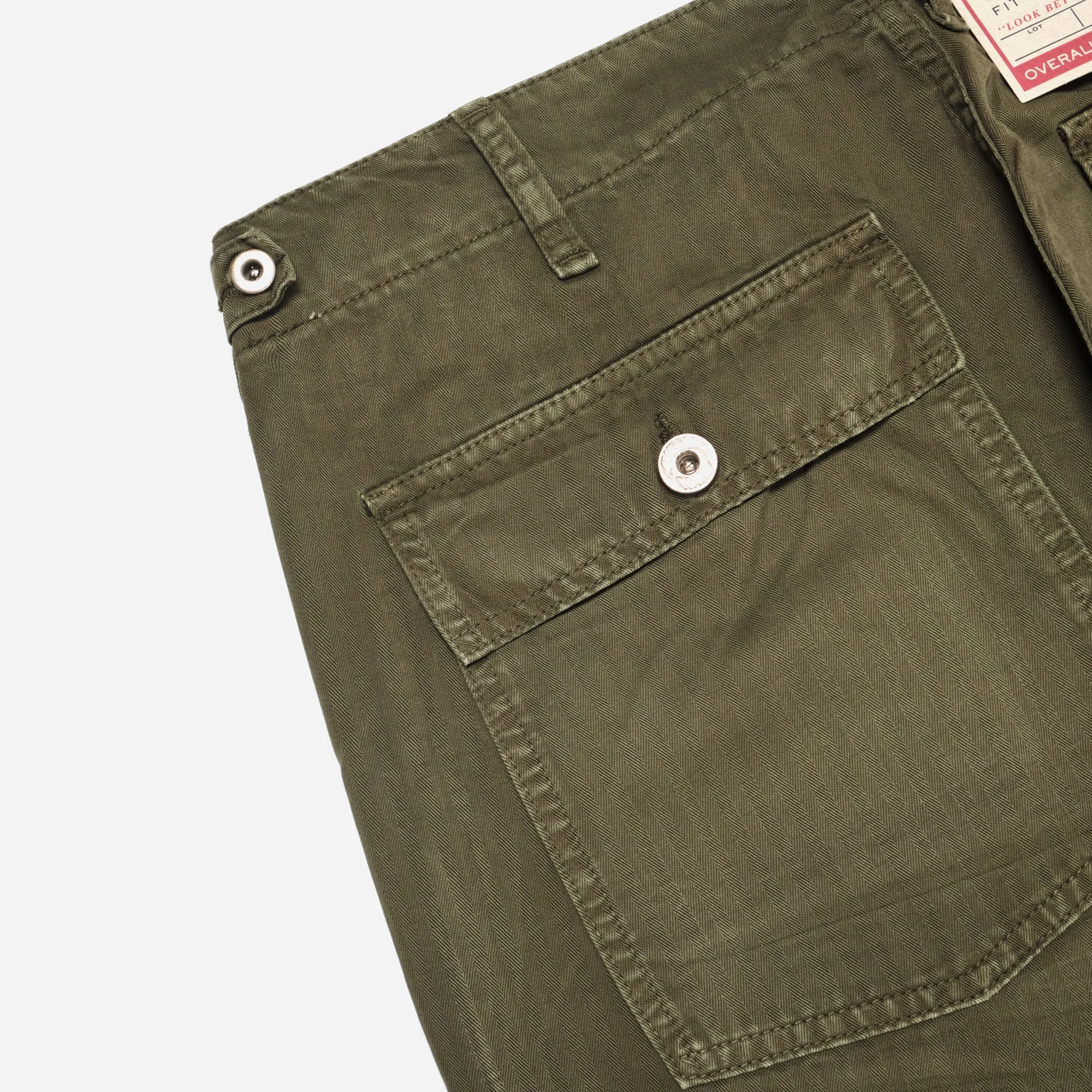 RELAXED FATIGUE PANT MADE IN ITALY - WASHED OLIVE sold by Dubbleware product image thumbnail 3