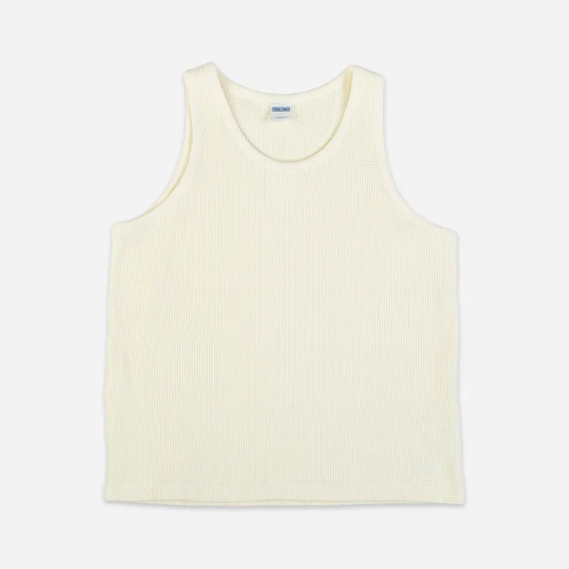 HEAVY WAFFLE TANK TOP - MARSHMALLOW sold by Dubbleware