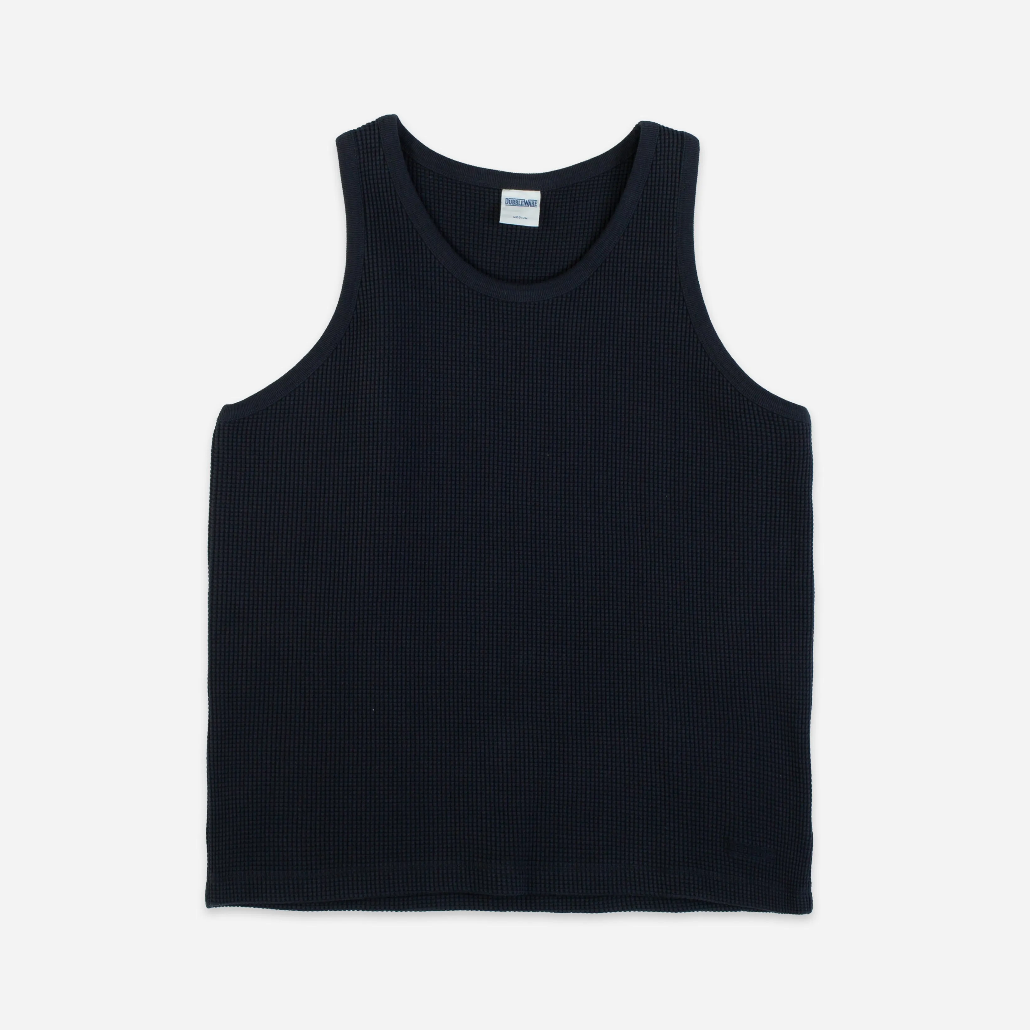HEAVY WAFFLE TANK TOP - DARK NAVY sold by Dubbleware