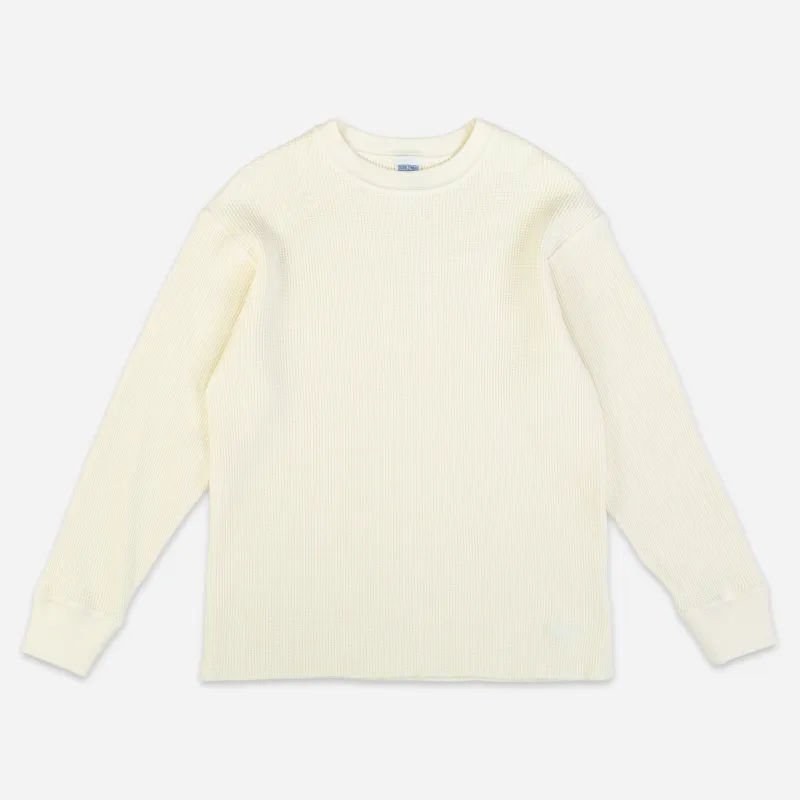 HEAVY WAFFLE SWEATER - MARSHMALLOW sold by Dubbleware