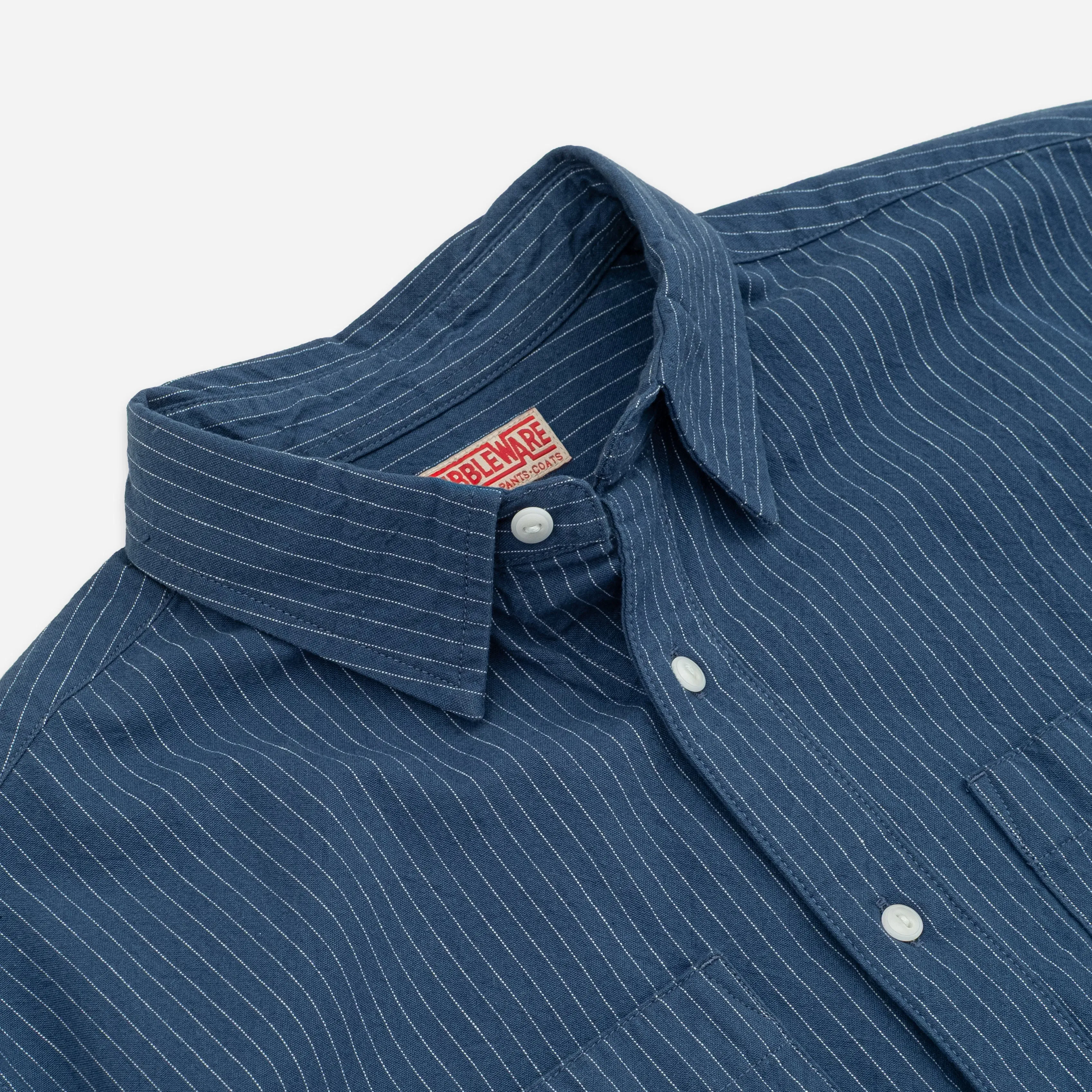 SHORT SLEEVE WORKSHIRT - DENIM STRIPE sold by Dubbleware product image thumbnail 4