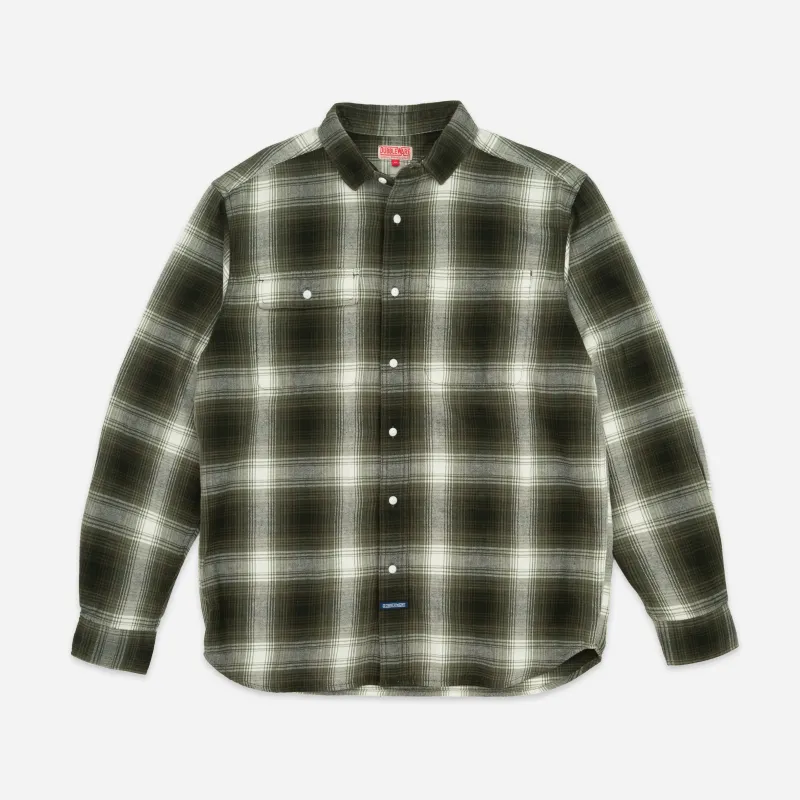 HERITAGE CHECK WORKSHIRT - MOSS/GREY made by Dubbleware